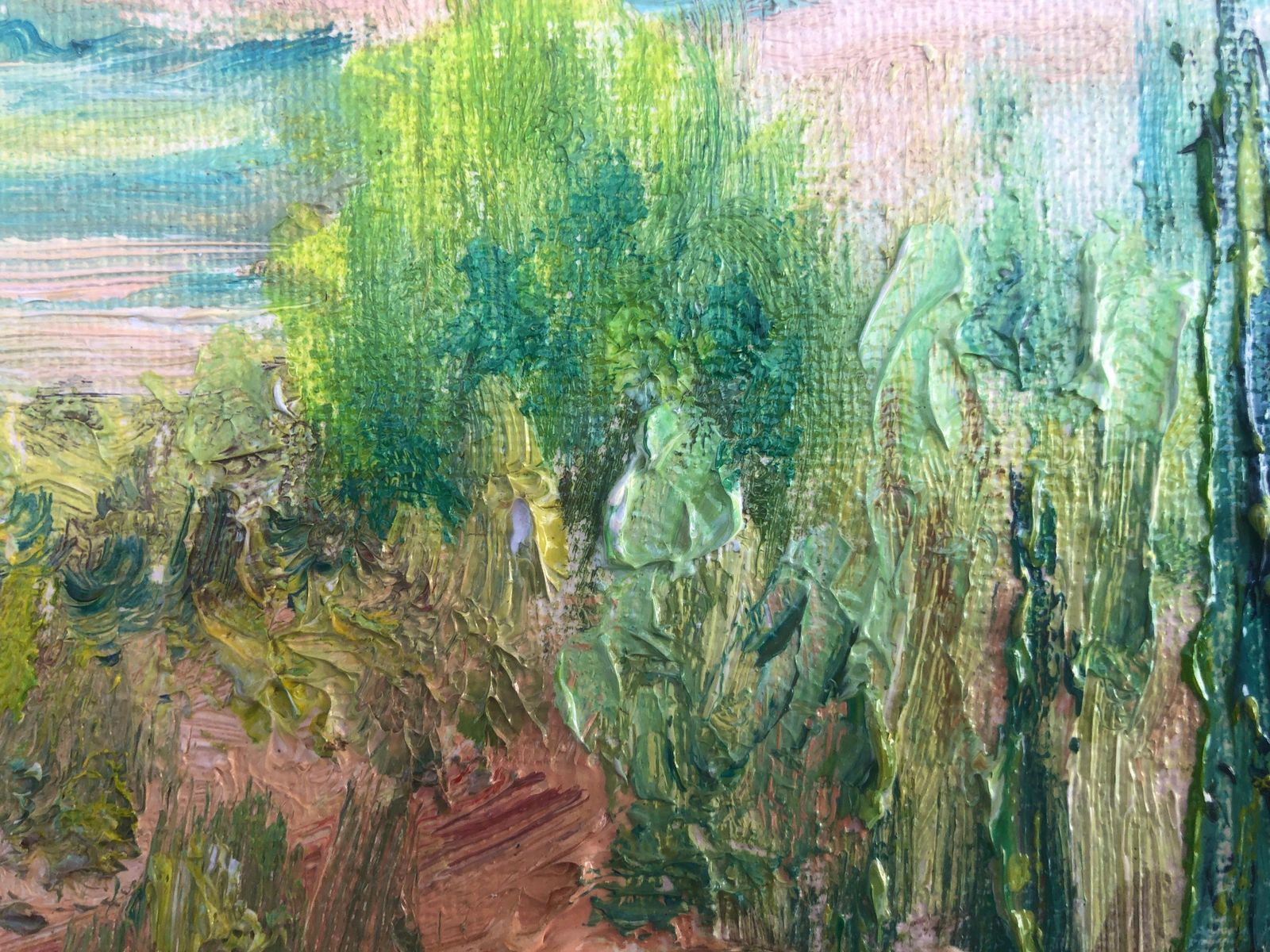 Angel Bertran Montserrat Mediterraan Tuinlandschap Met Cipressen Spaans Post Impressionistisch Olieschilderij Jaren 1990 photo vinterior