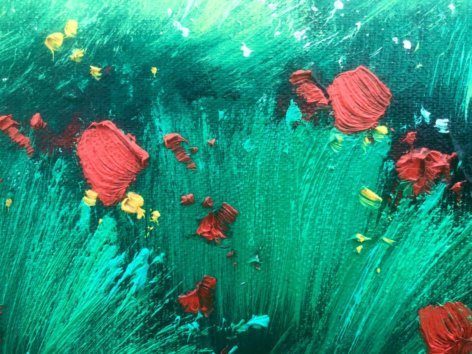 Agusti Gil Flowery Landscape Oil On Canvas Painting Spain Spanish Town C.2000 photo vinterior
