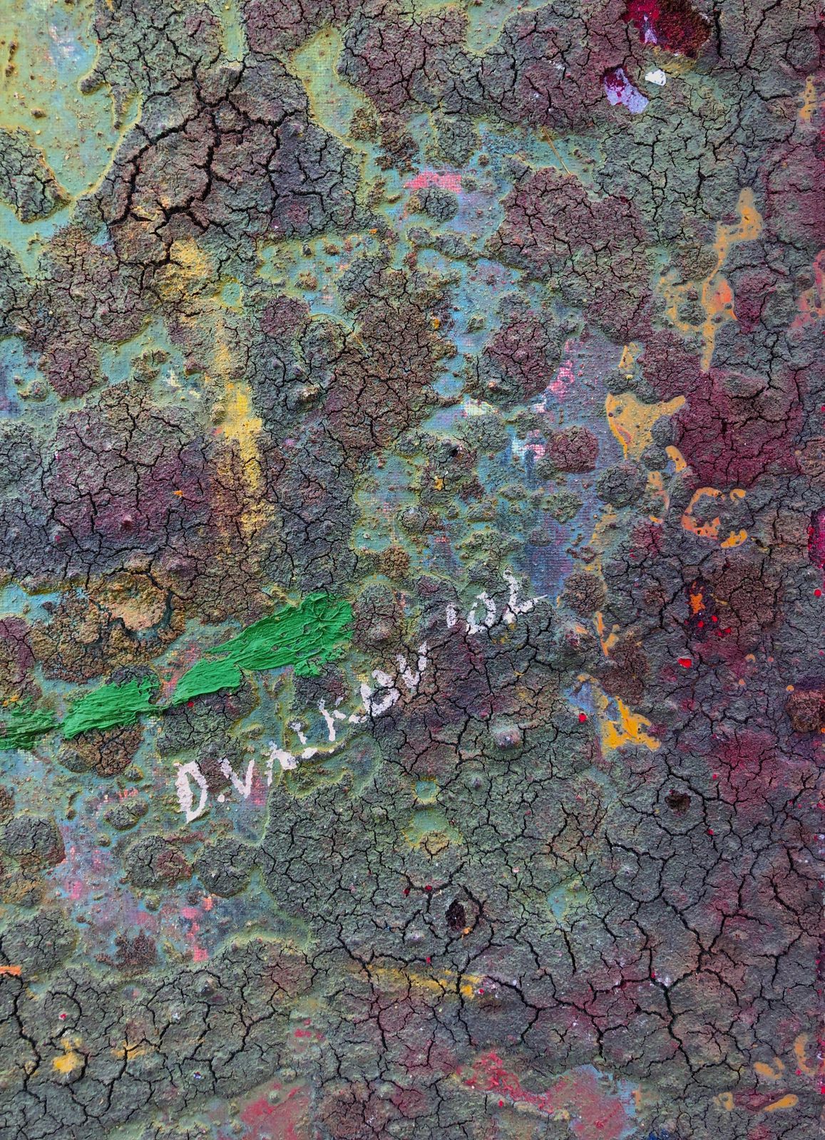 Deyan Valkov Untitled Abstract Painting Mixed Media On Canvas 2002 photo furniture