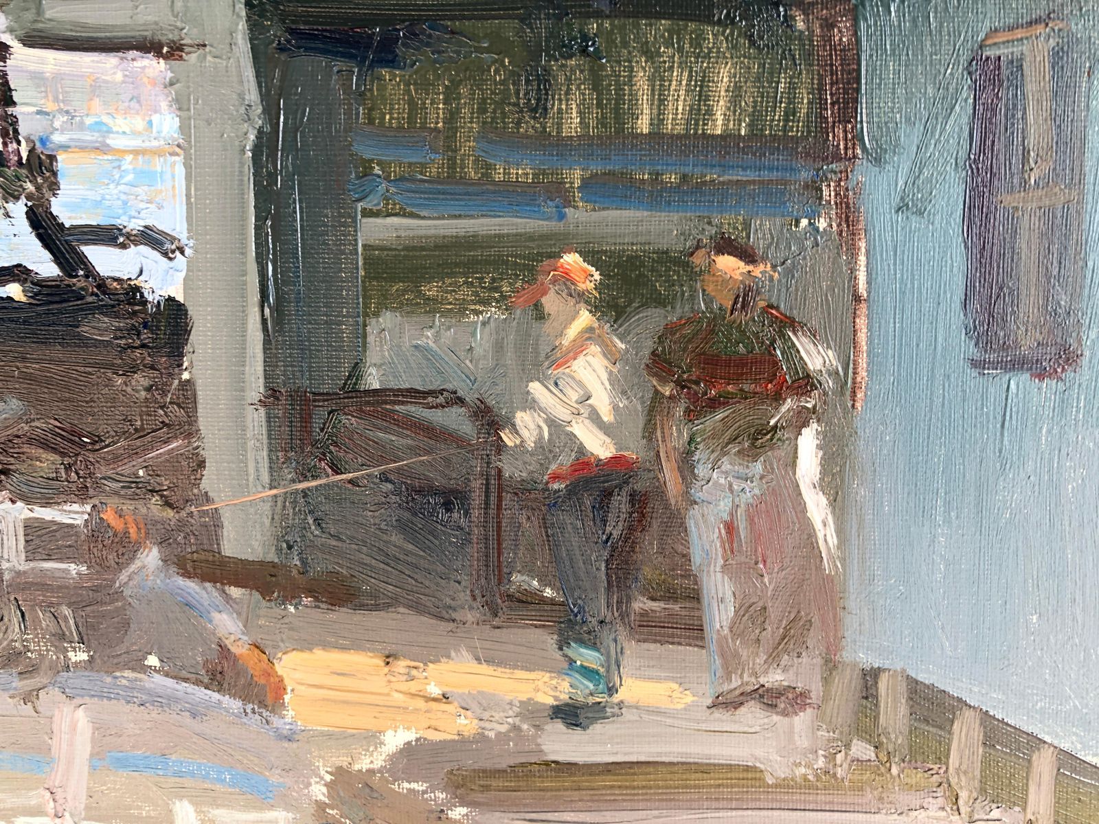 José Luis Checa Gandia – Mediterraan Havengezicht Met Boten – Spaans Impressionistisch Haventafereel, Gandia Valencia, Ca. 1990 photo Kunst