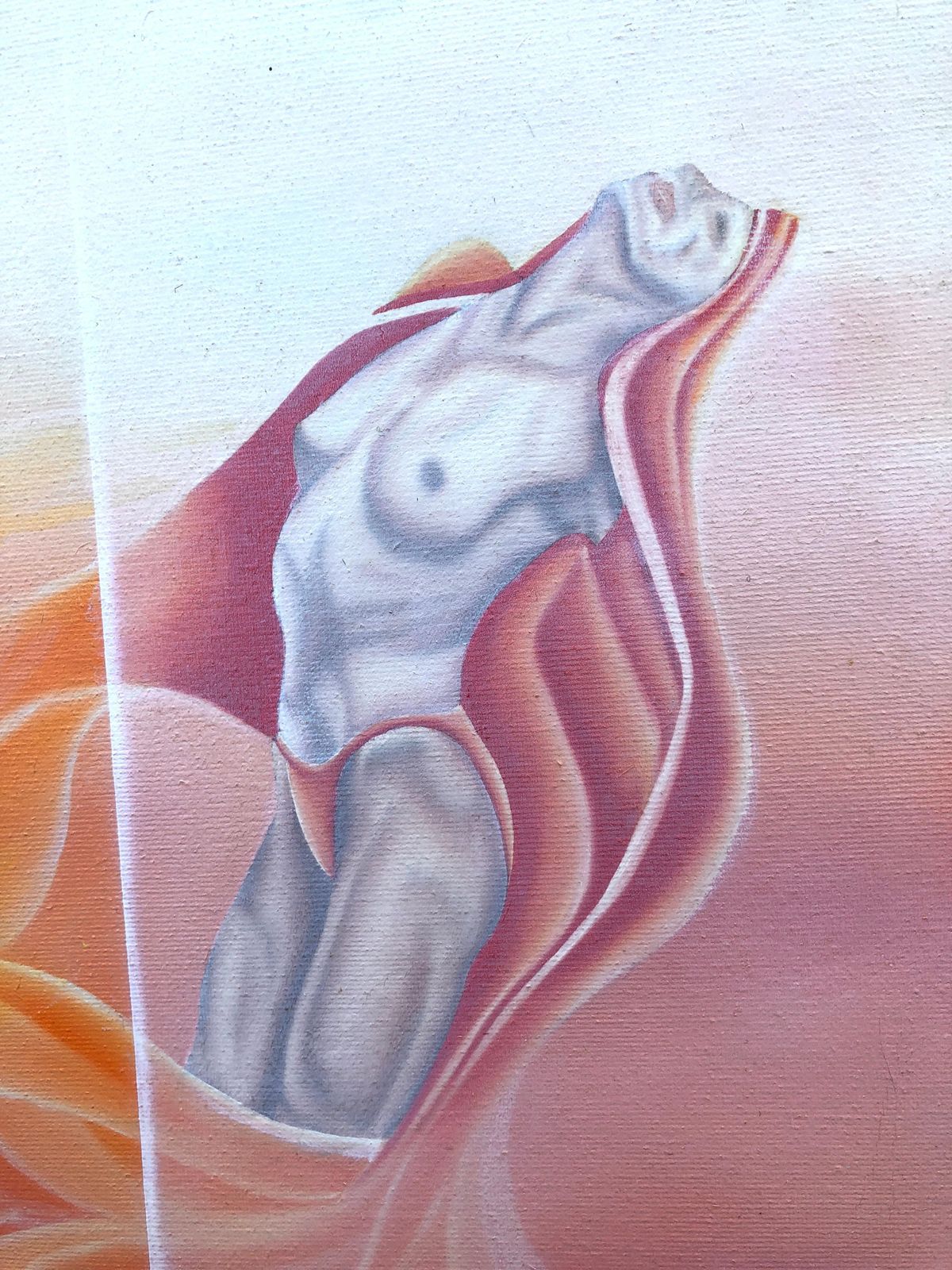 Felix Ferreras Companion Oil On Canvas Painting Surrealist European Art C.2000 photo for sale