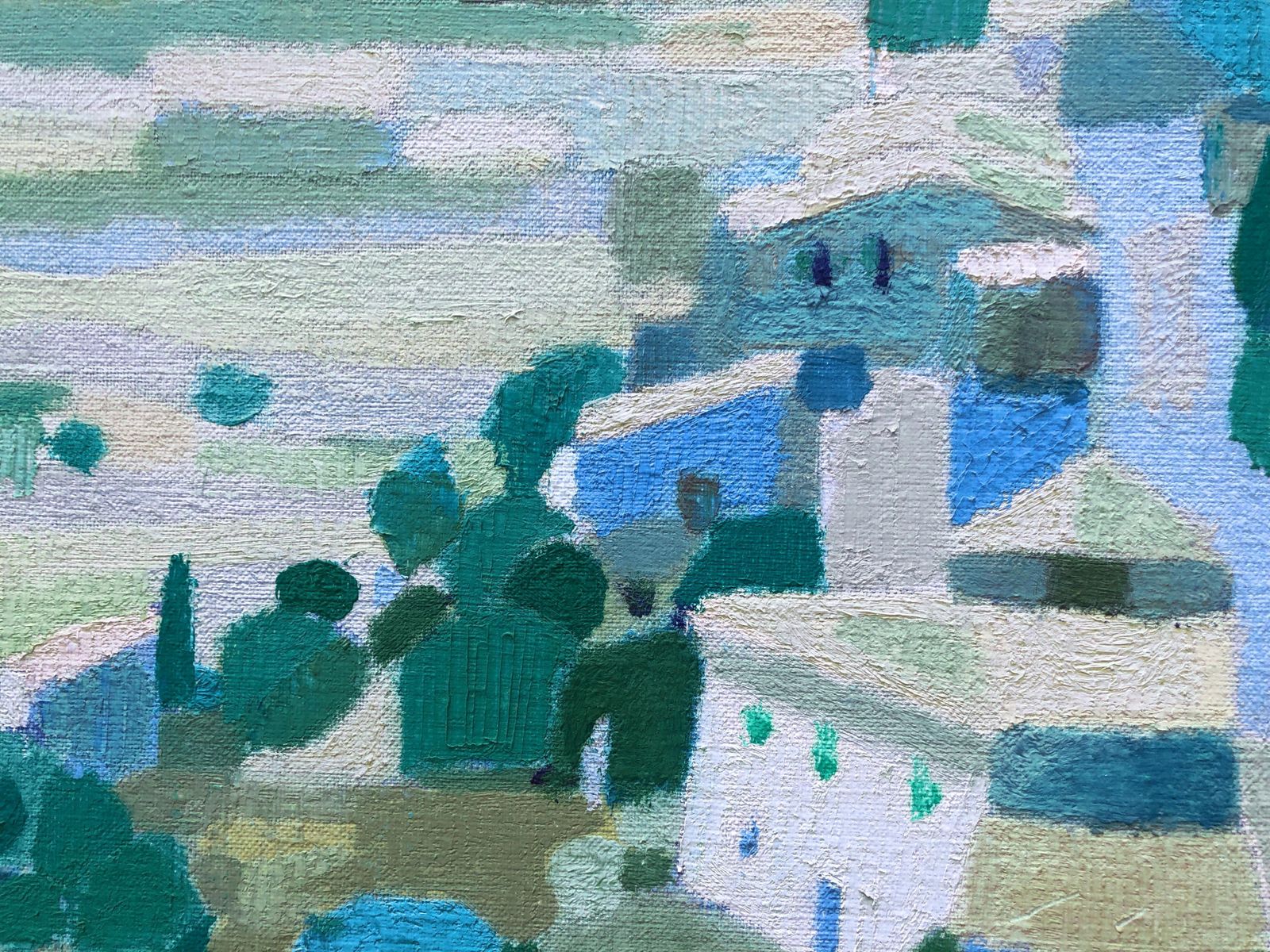 Joan Carles Roca Sans Landscape Of The Ampurdán Spain Oil On Canvas Painting Spanish Europe C.1980 photo Art