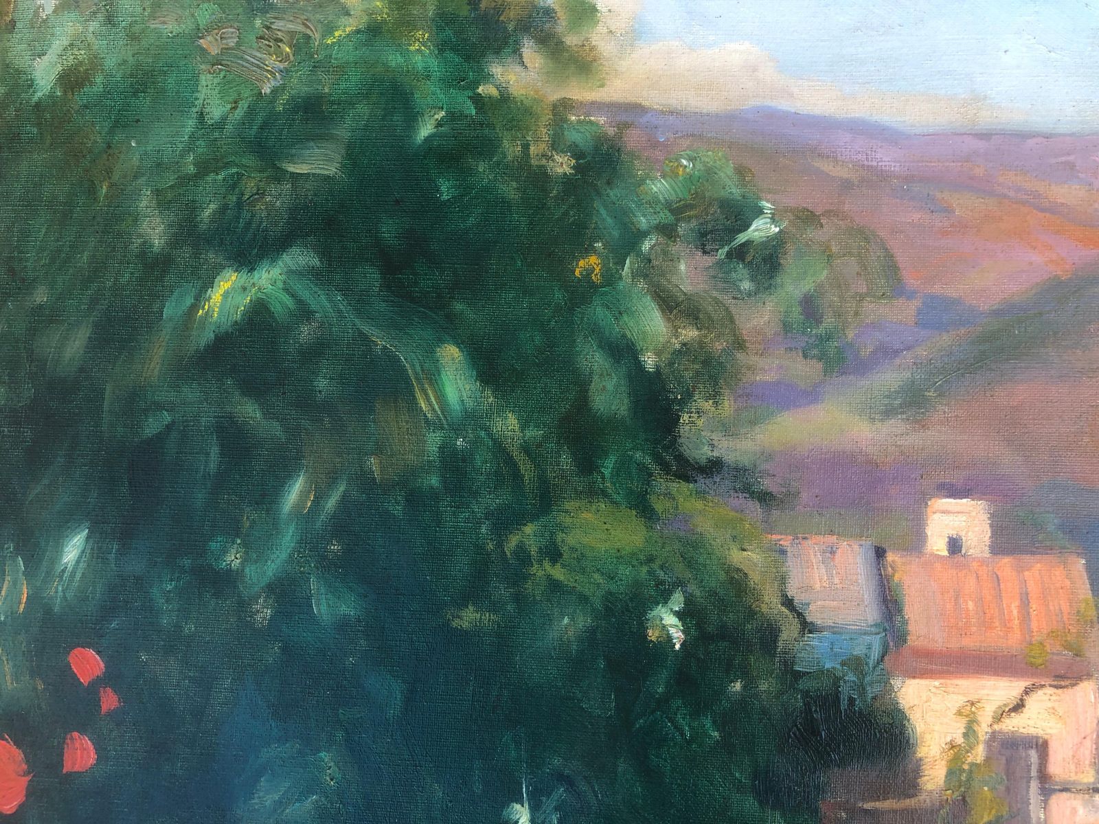 Enrique Galwey Spanish Landscape Oil On Canvas Painting C.1900 photo 1900.0