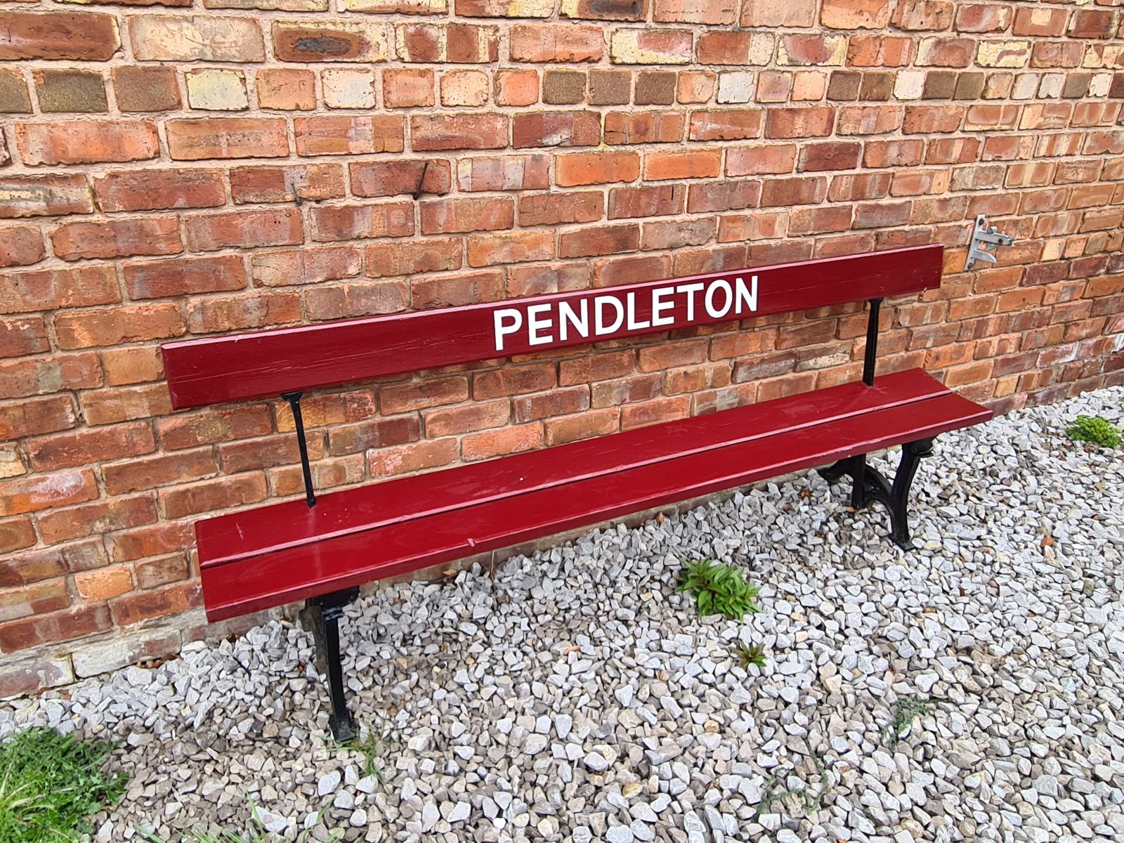 A Lovely Late 19th Or Early 20th Century Railway Station Bench  Pendleton photo furniture