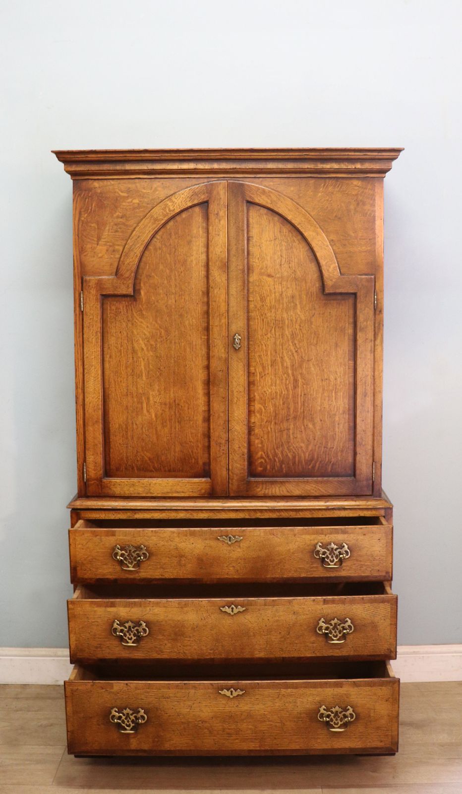 Absolutely Wonderful Reproduction Bureau Cabinet Is Built In The Georgian Style. photo buy