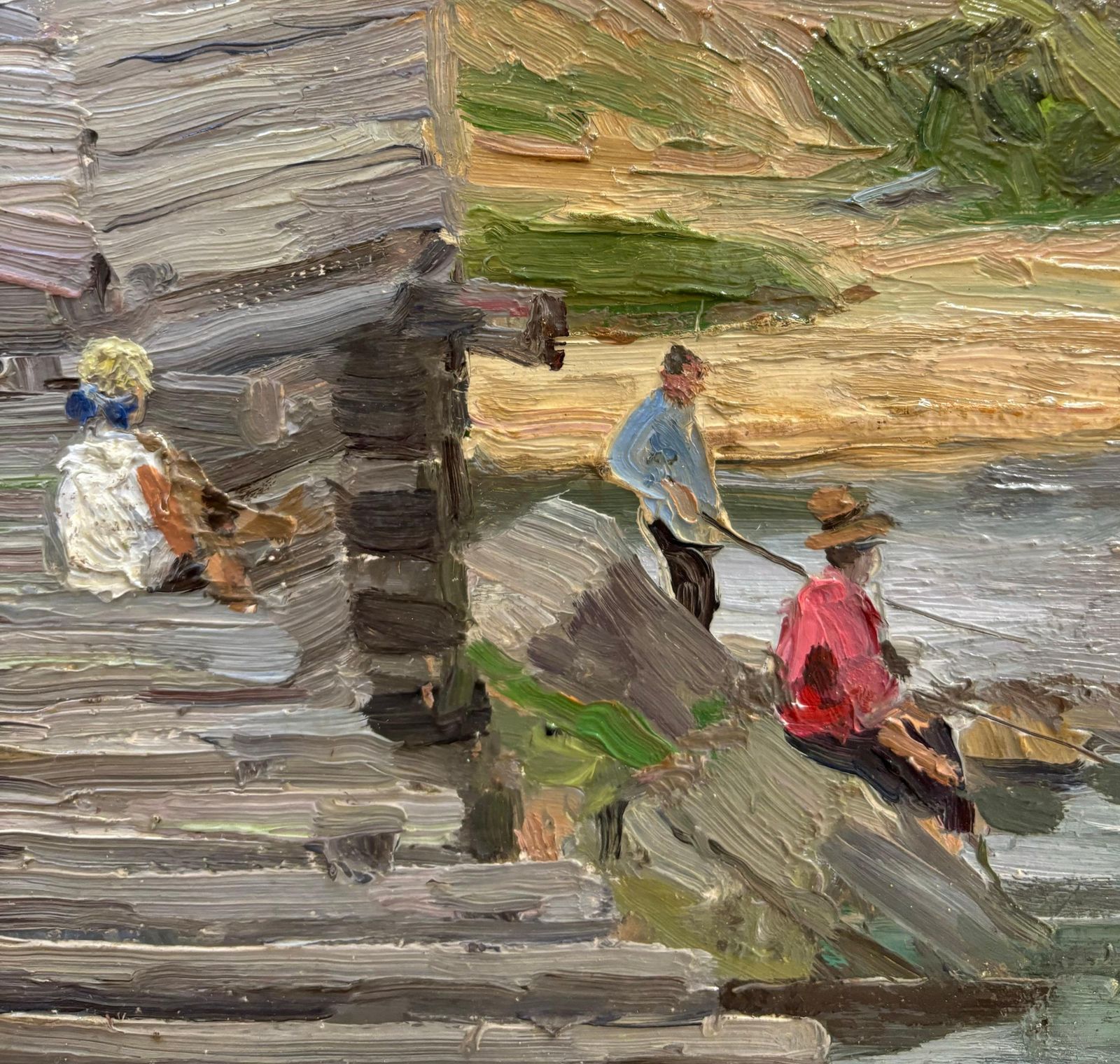Andrey Ovcharov"Mulino Ad Acqua " Olio Su Cartone Cm. 70 X 40 19551955 photo buy