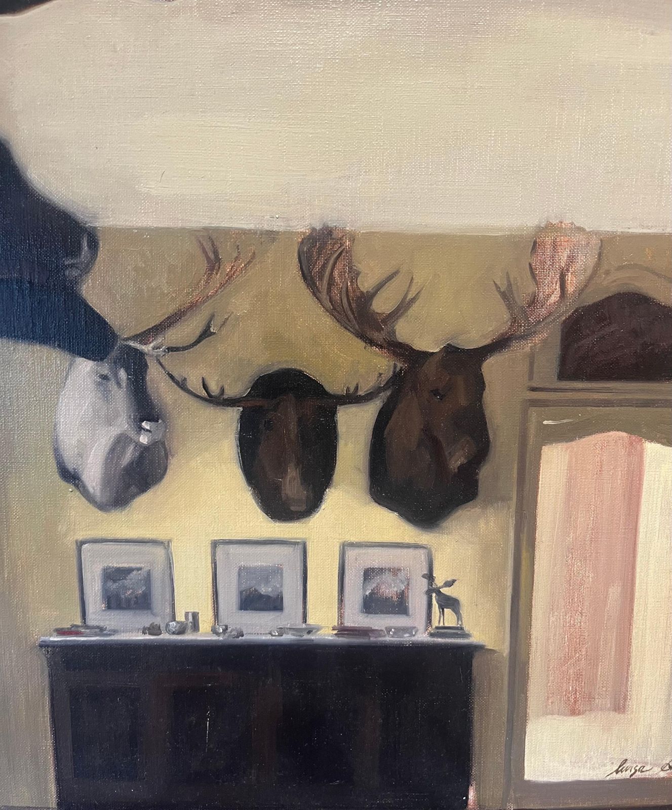 Luisa Albert"Hunter House" Oil Cm.50 X 35 2009 , Shipping Included2009 photo for sale