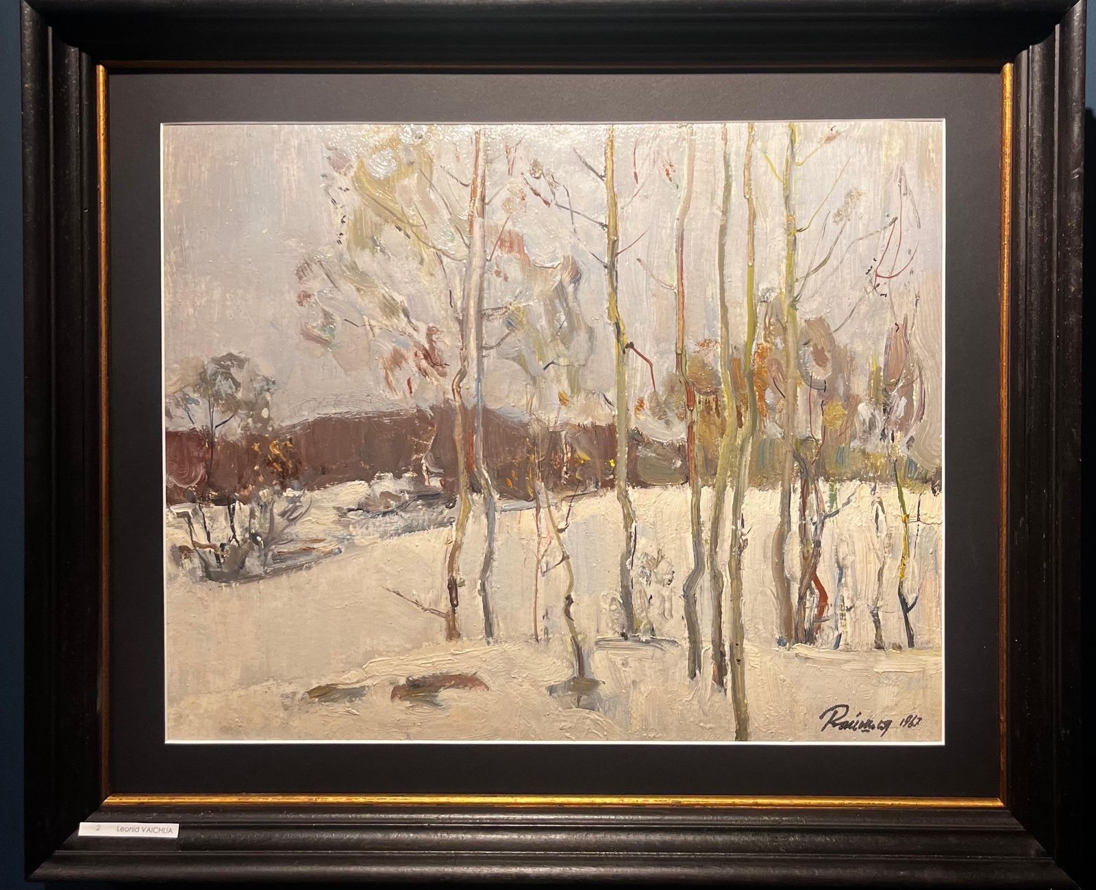 Leonid Vaichilia"Birches In The Woods, Winter" Oil Cm. 50 X 40  19671967