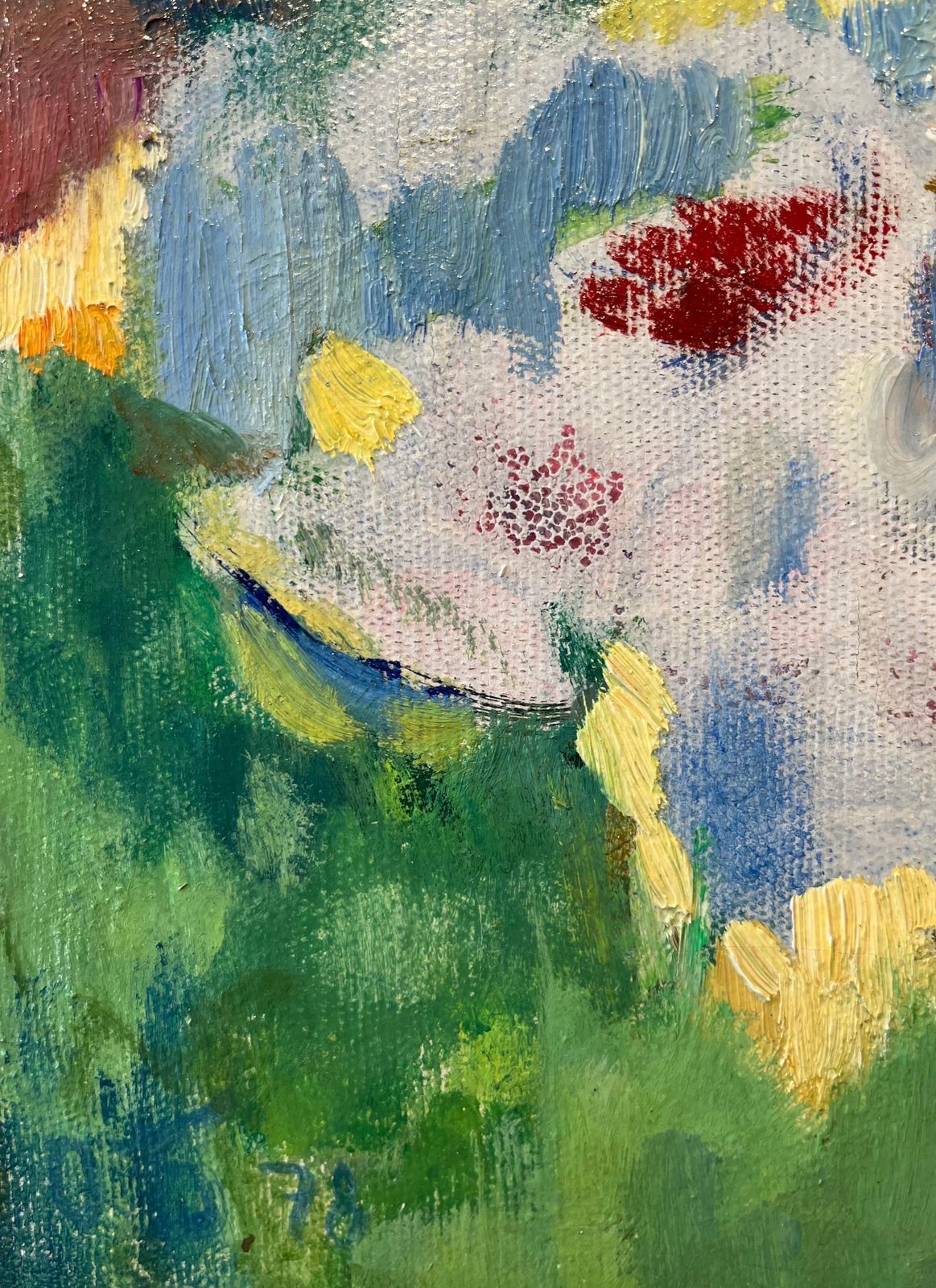 Olga Bogaevskaja"Samovar ", Breakfast On The Lawn, Green, Oil, Cm. 43 X 48  19891989 photo for sale