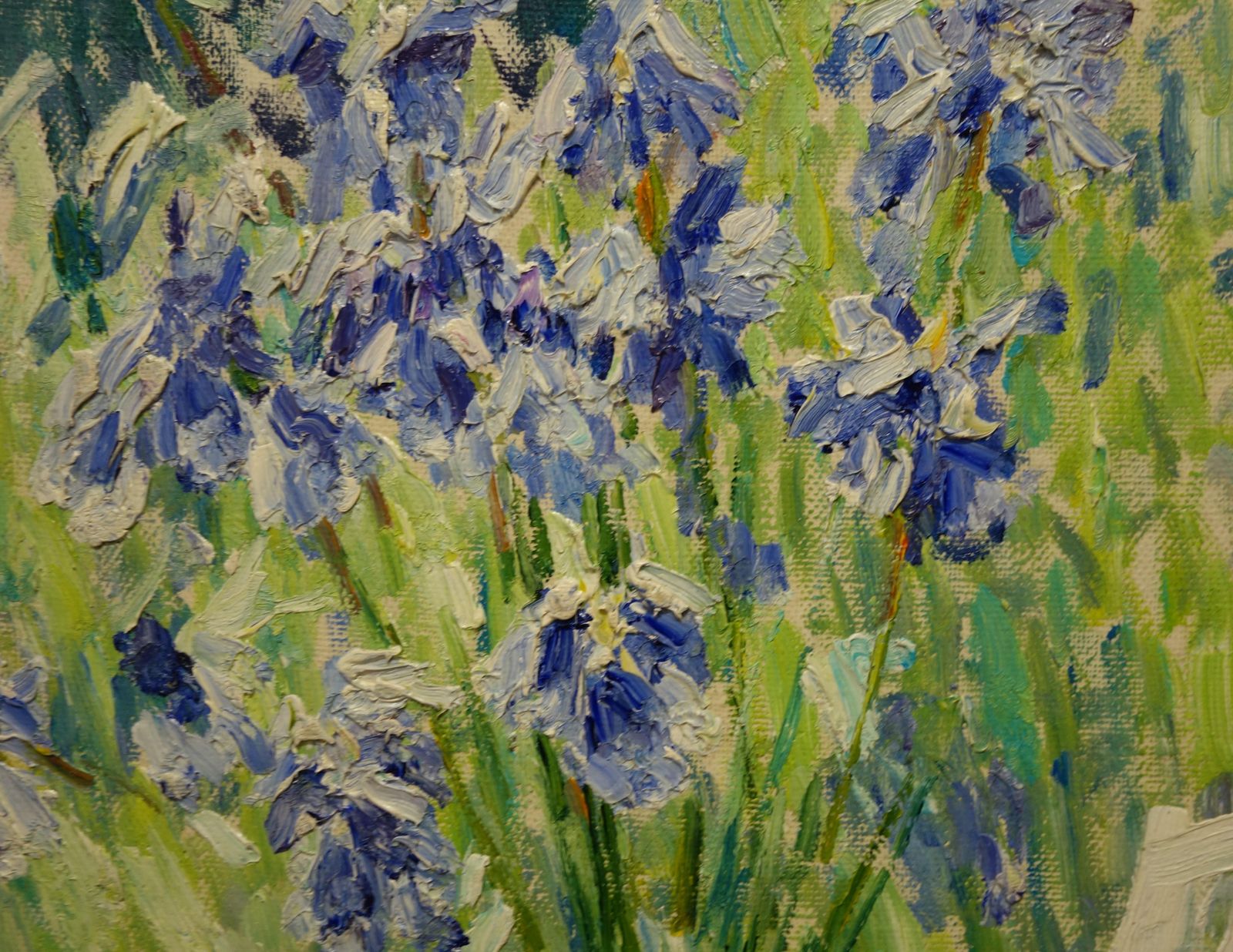 Georgij Moroz Purple Iris  Oil  Cm. 49 X 69  Purple 1995 photo Art