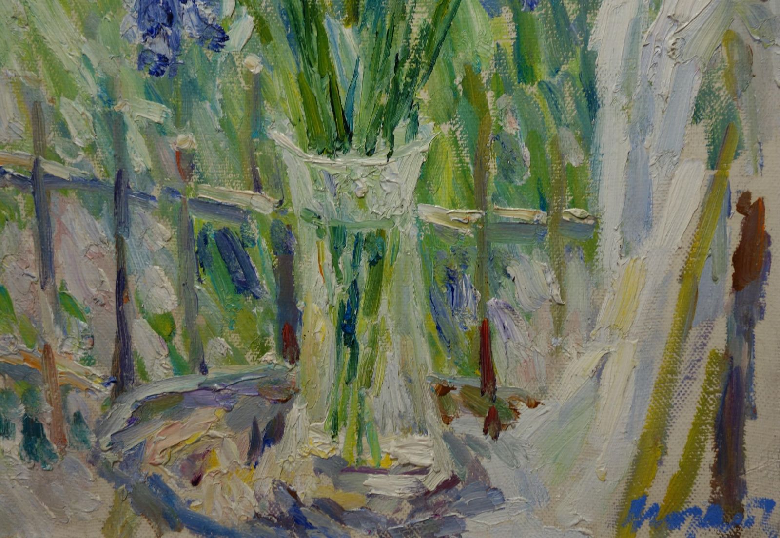 Georgij Moroz Purple Iris  Oil  Cm. 49 X 69  Purple 1995 photo 4677.0