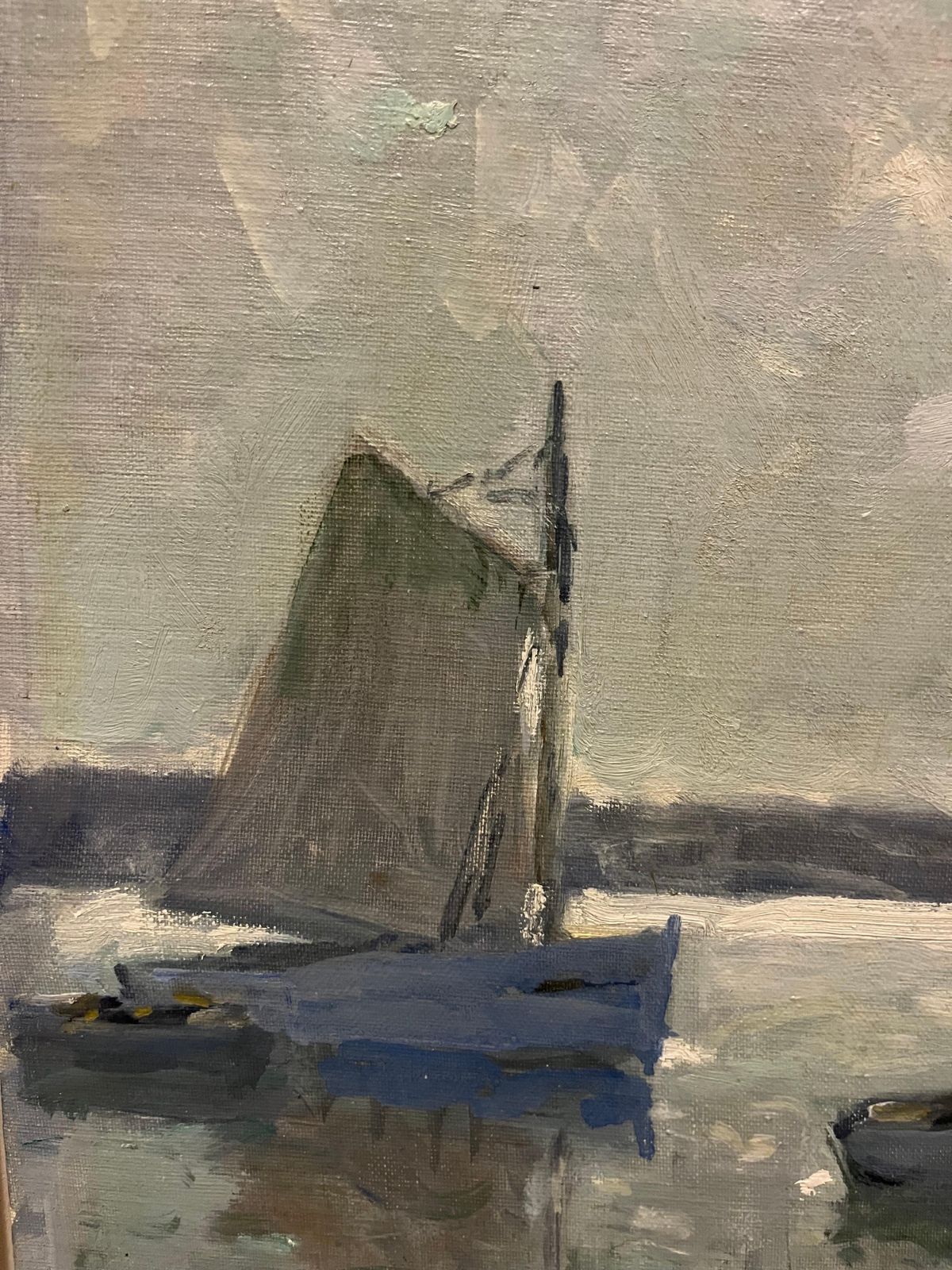 Henry Maurice Cahours"Sailboats, Brittany" , France Oil Cm. 65 X 54  1930 1930 photo buy