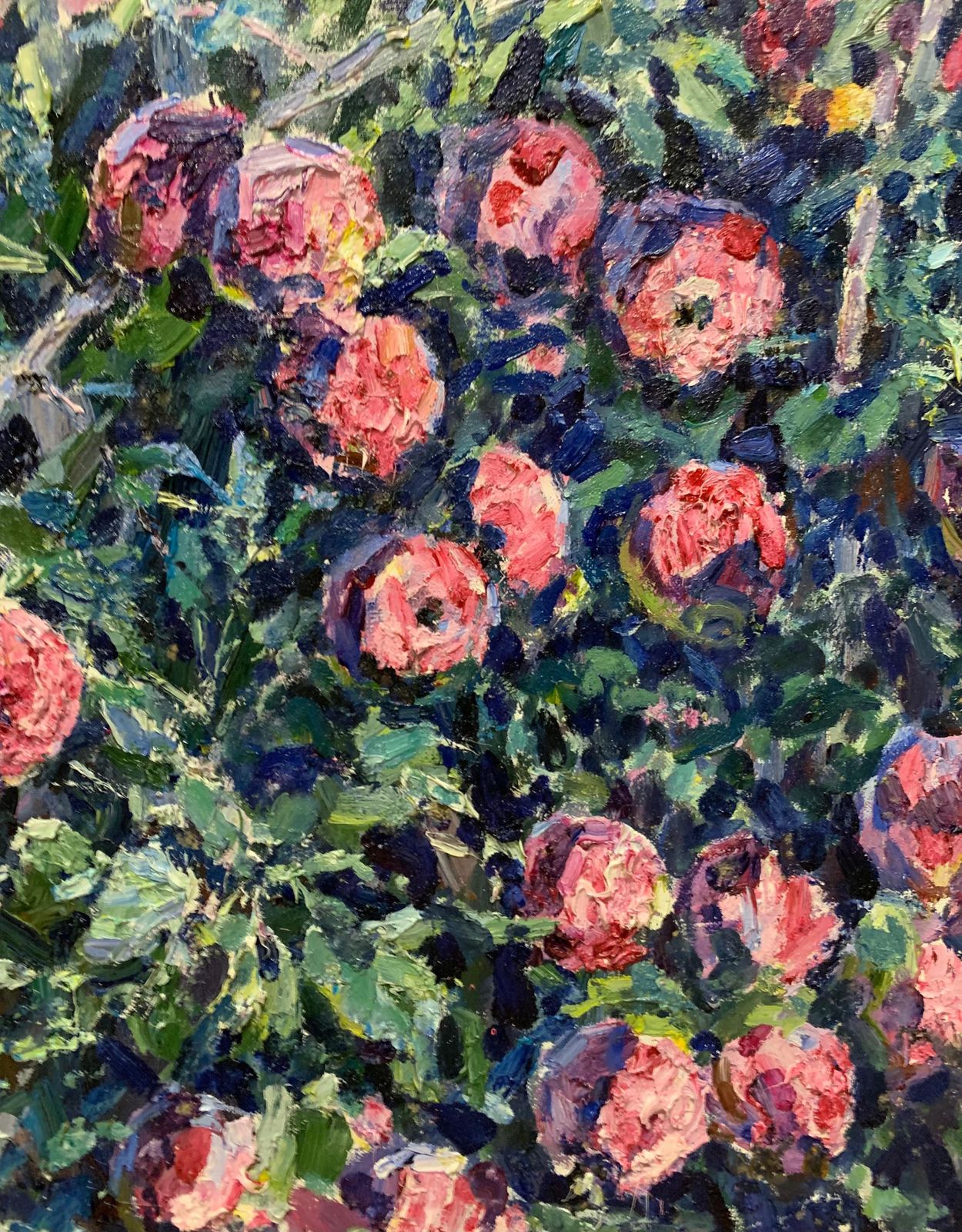 Georgij Moroz"Red Apples" Oil Cm 79 X 69  Red ,  Pink2005 photo for sale