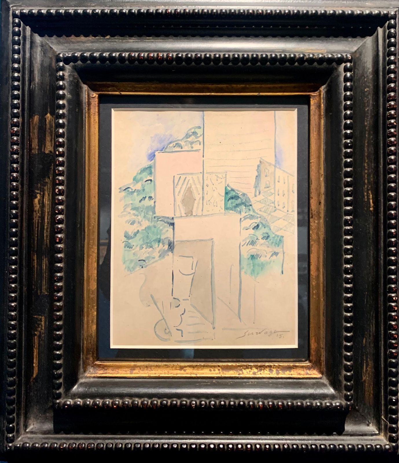 Léopold Survage"Paysage Cubiste" Watercolor 1915  Cm. 23, 5 X 18, 5  Cubism1915