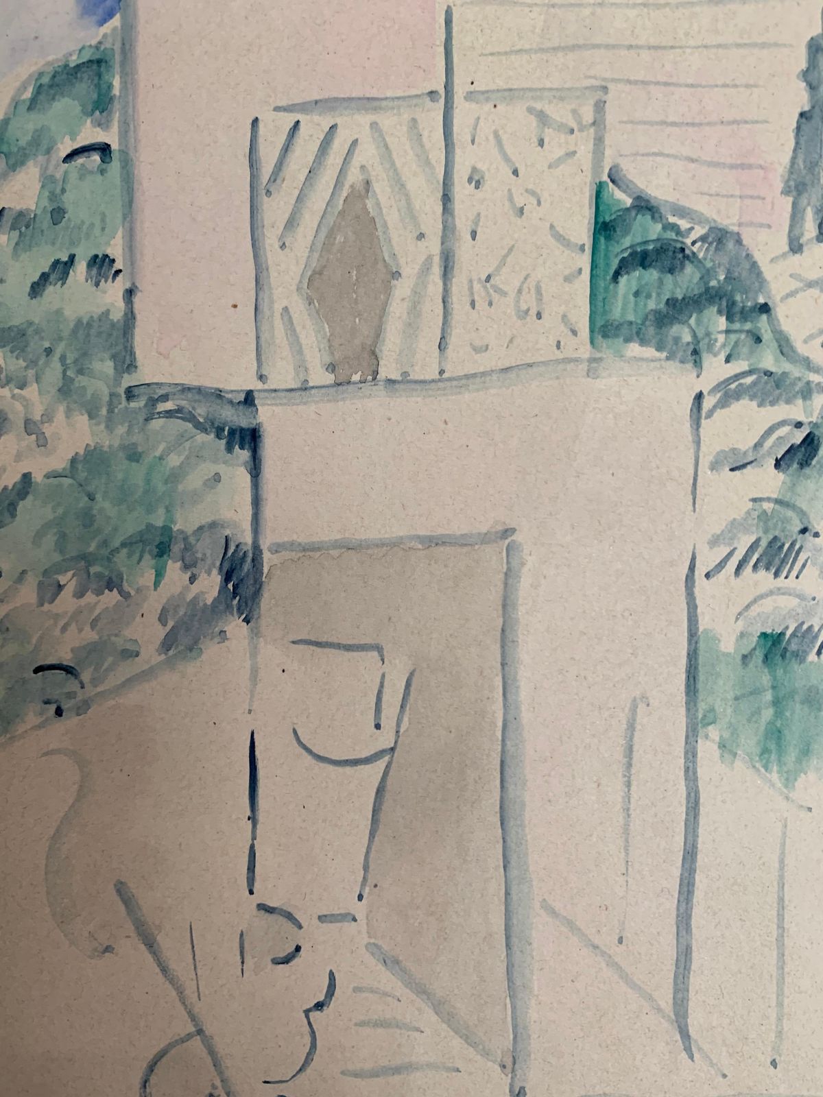 Léopold Survage"Paysage Cubiste" Watercolor 1915  Cm. 23, 5 X 18, 5  Cubism1915 photo for sale