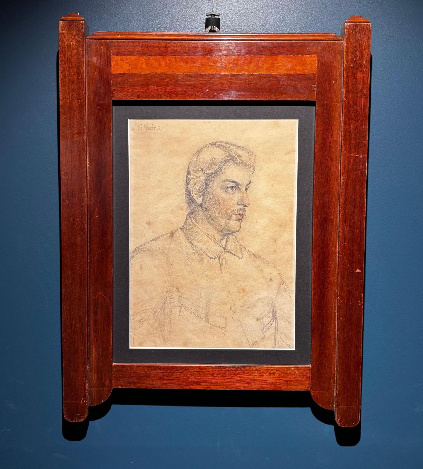 Frederick Sandys" Studio Per Ritratto Di Philip Bedingfeld" 1870 Ca Cm. 25 X 36 1870 photo furniture
