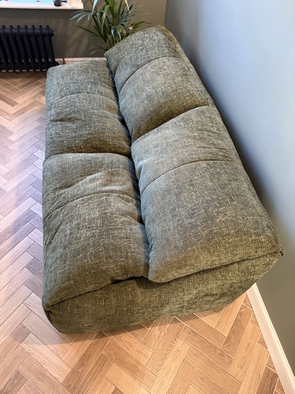 photo furniture Vintage Green Plumy Two Seater Sofa By Ligne Roset By Annie Hiéronimus
