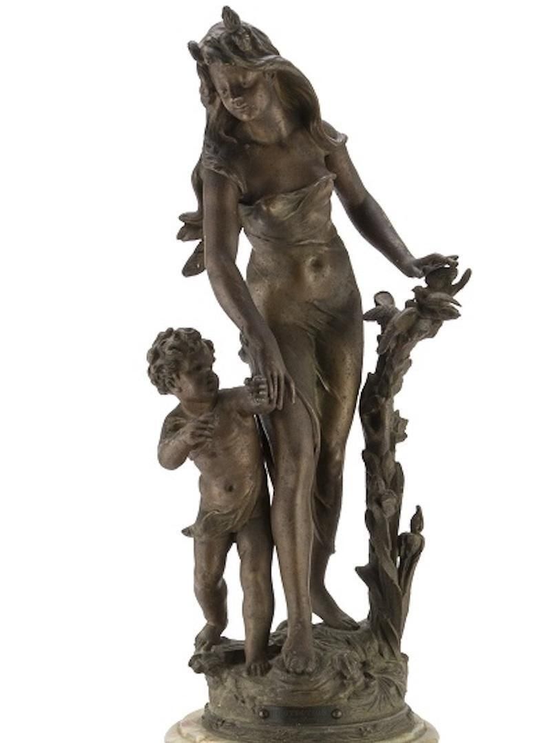 Ancient Onyx And Antimony Clock, France, Late 19th Century photo furniture
