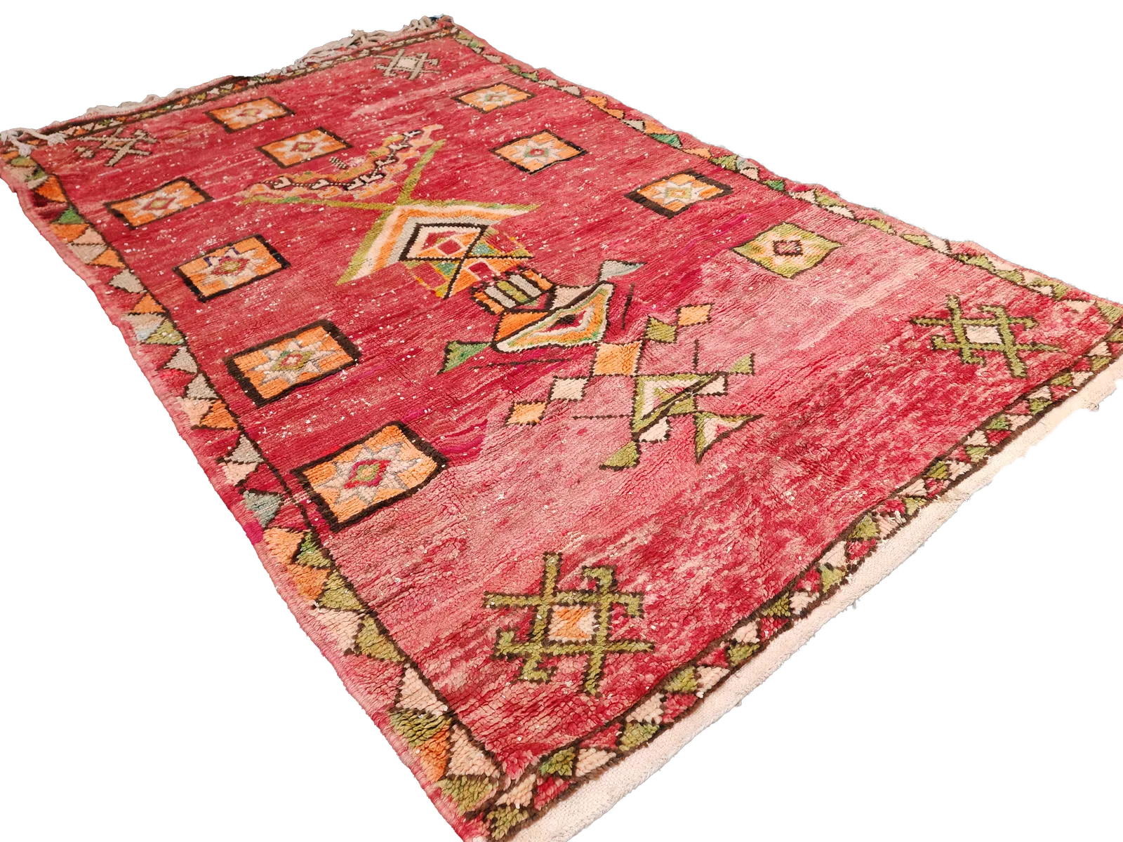 R124 /No Custom Fee  Vintage Handmade Moroccan. Colourful Berbe  Carpet  8.5×5 Ft 260x155cm photo furniture