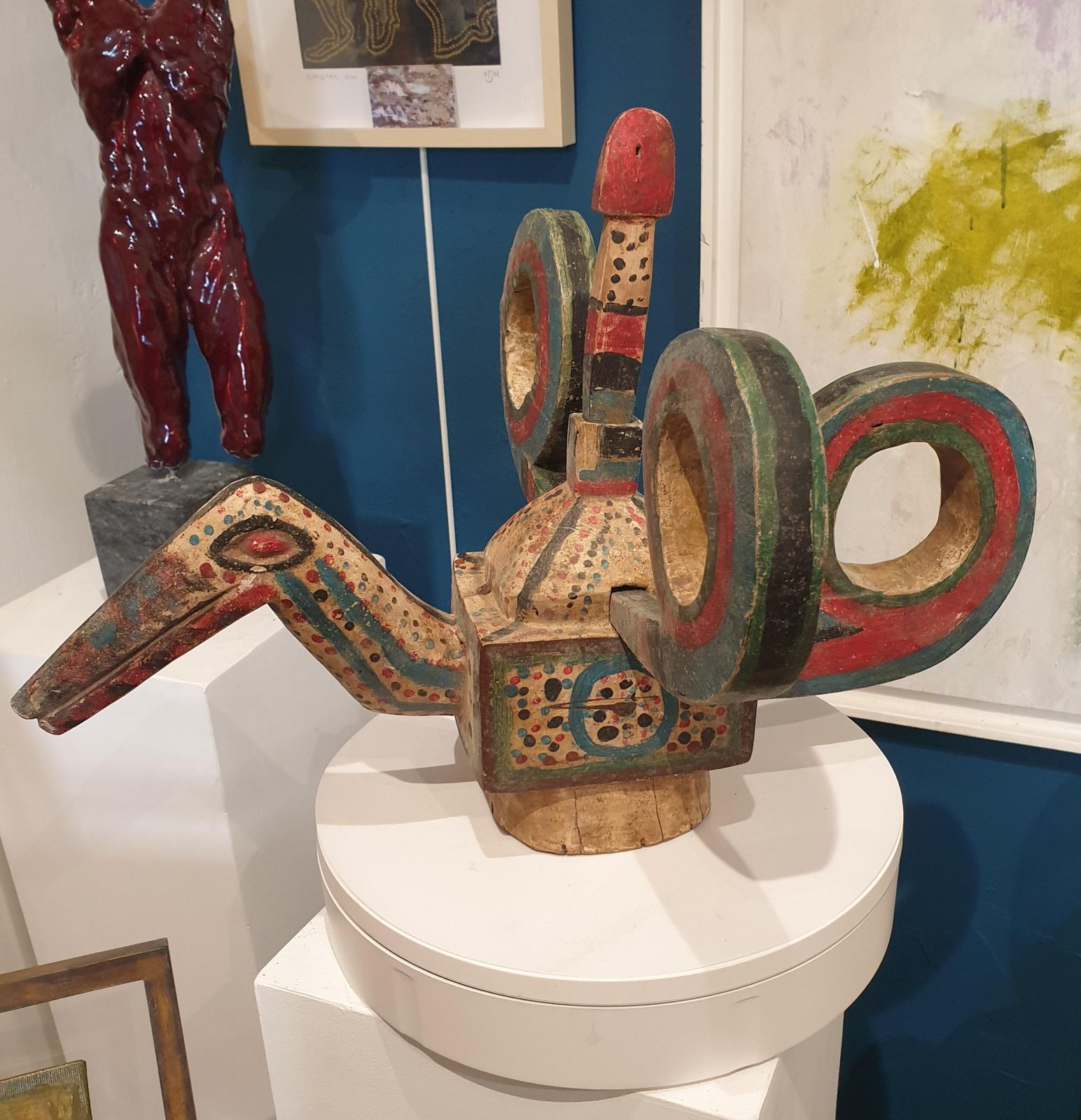 Ibibio Peoplekalao (Great Hornbill) Ibibio Wooden Sculpture, Nigeria. photo furniture