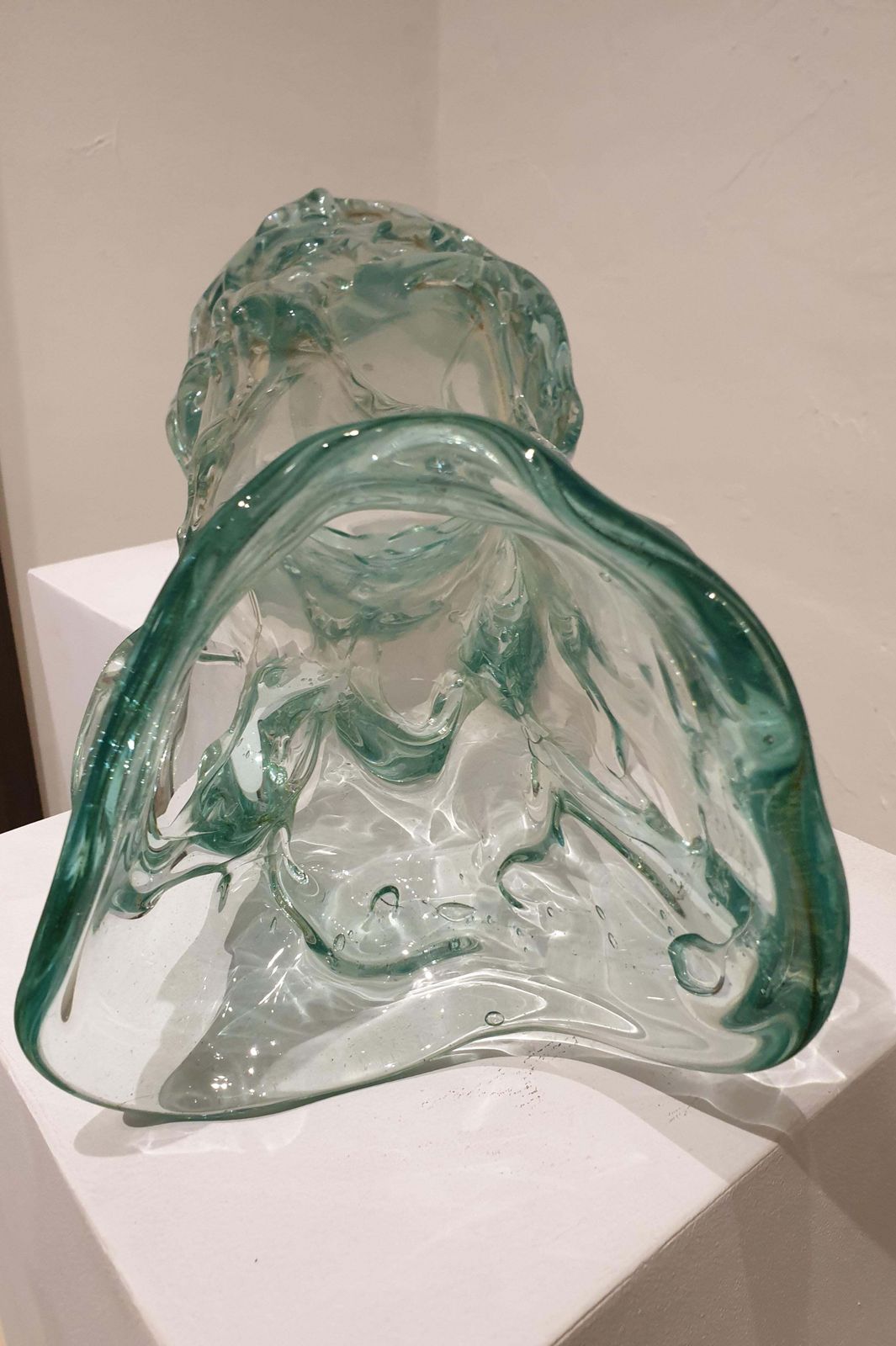 Olivier Guislarge Pair Of Signed Murano Glass Vases.Late 20th Century photo vintage