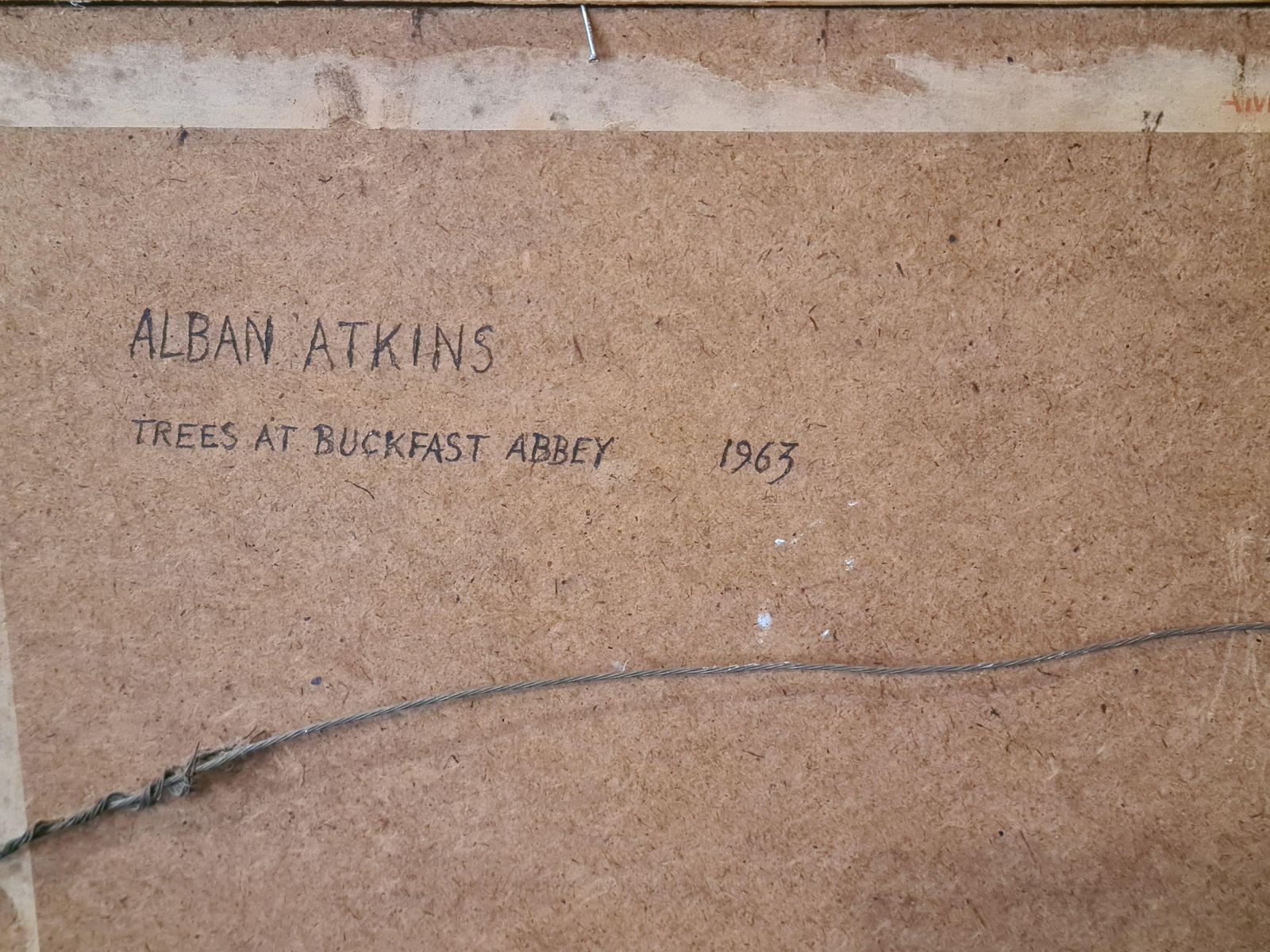Alban F Atkins Ramid Century Modernist Watercolour On Paper, Trees At Buckfast Abbey1963 photo vintage