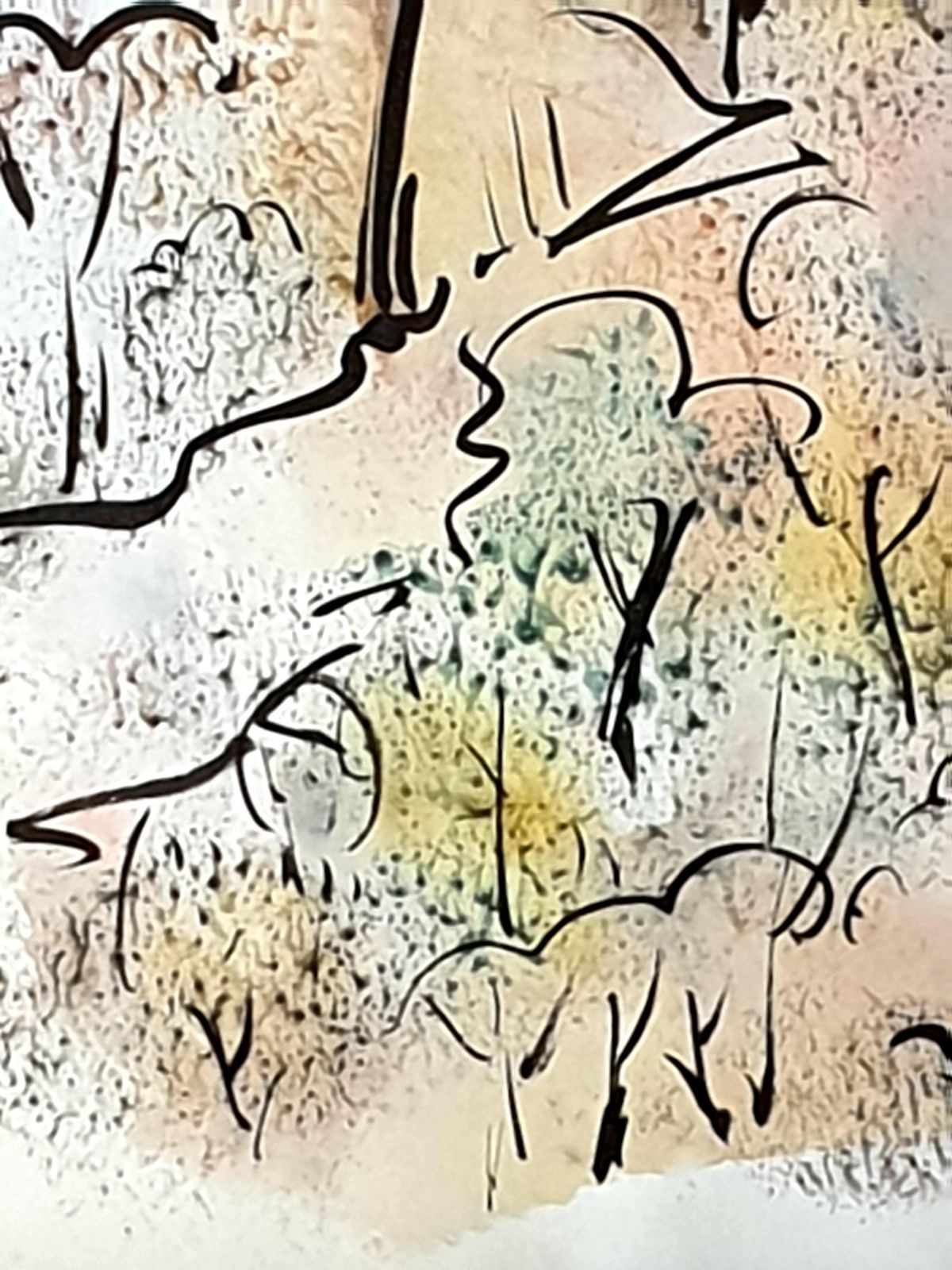 André Pierardfauvist Watercolour And Gouache On Paper, 'Through The Forest Glade'.1970s photo furniture