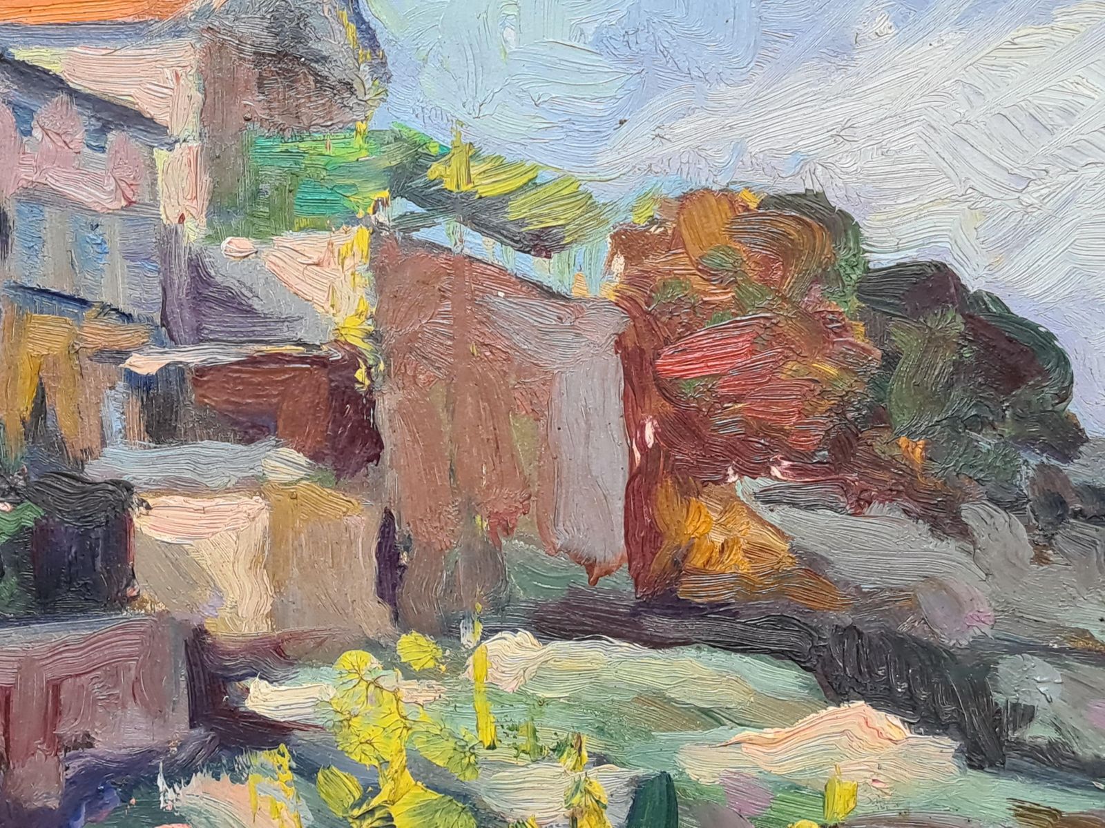 photo furniture C Benaliimpressionist Seascape Of Cap Corse And The Ligurian Sea. Oil On Board.1954