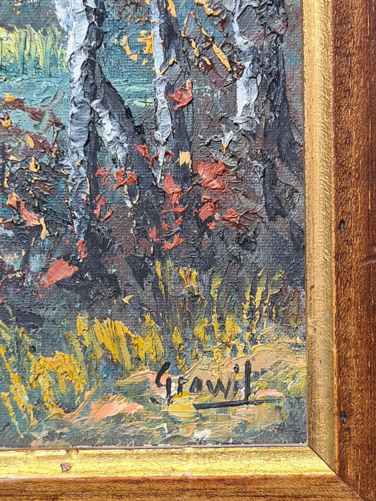 Maurice Schwab Aka 'Grawil''A River Runs Through It', Summer By The Riverbank. Oil On Canvas. photo for sale