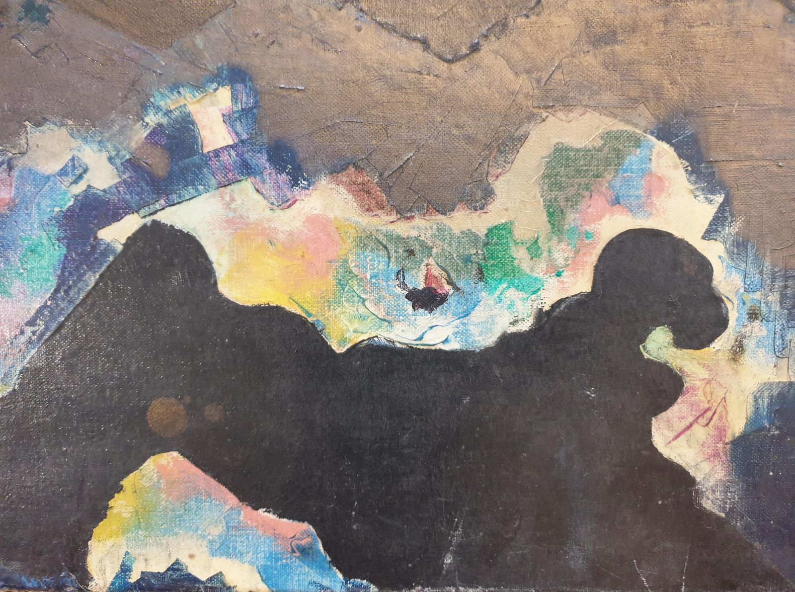 André Tardieumid Century Abstract Expressionist Oil On Canvas.1976 photo buy