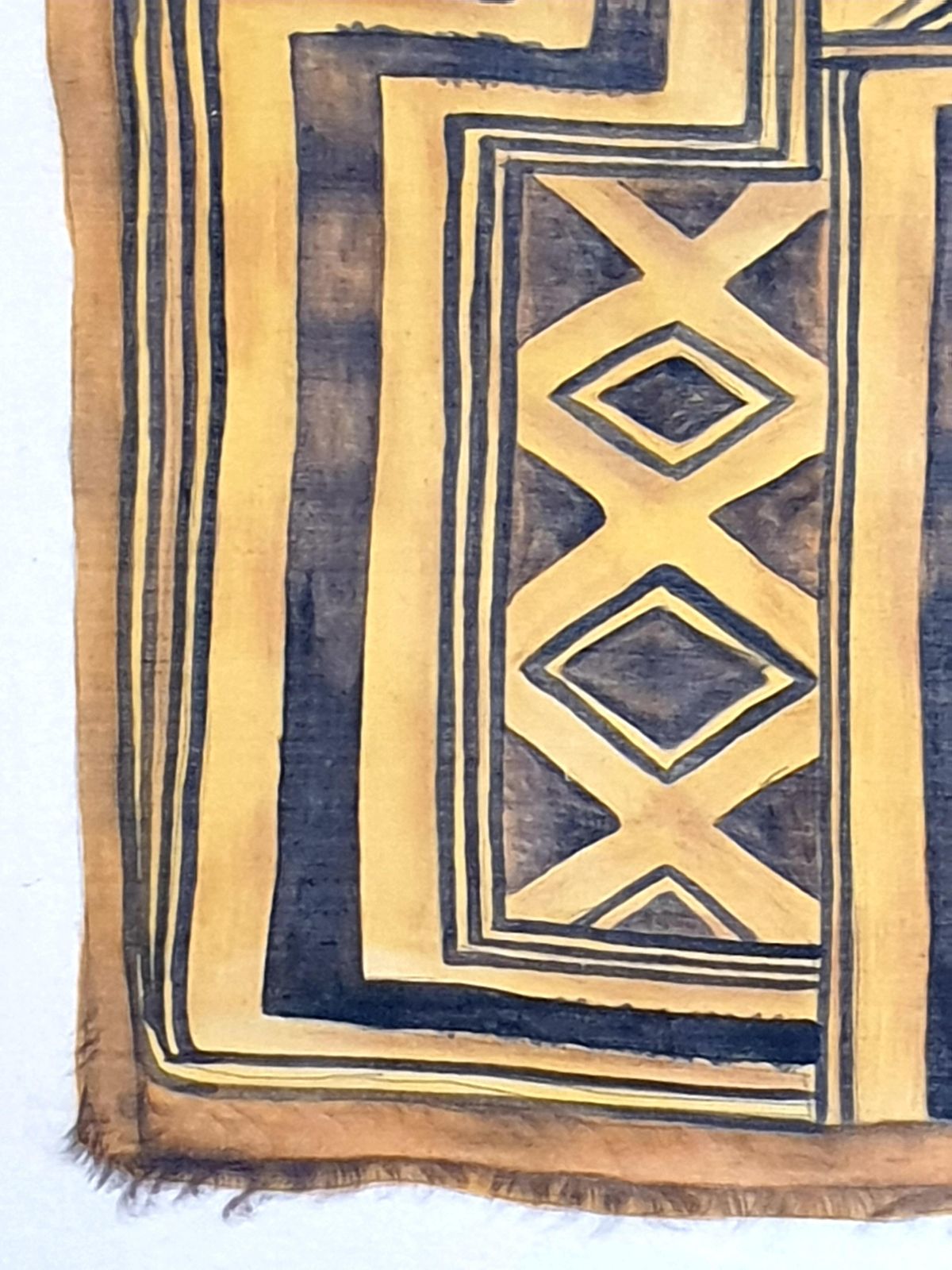 La Roche Laffitte, Painting Of An Antique Caucasian 'Kuba' Tribal Item, Watercolour On Silk photo for sale