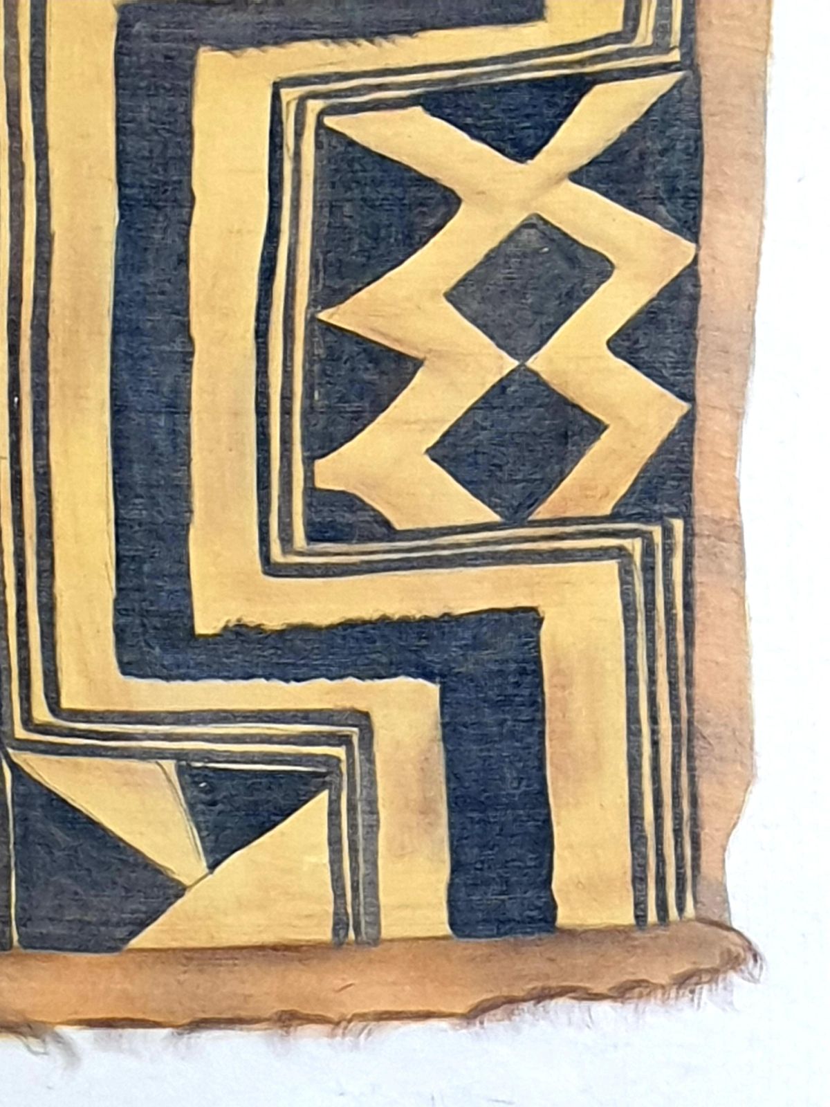 La Roche Laffitte, Painting Of An Antique Caucasian 'Kuba' Tribal Item, Watercolour On Silk photo vintage
