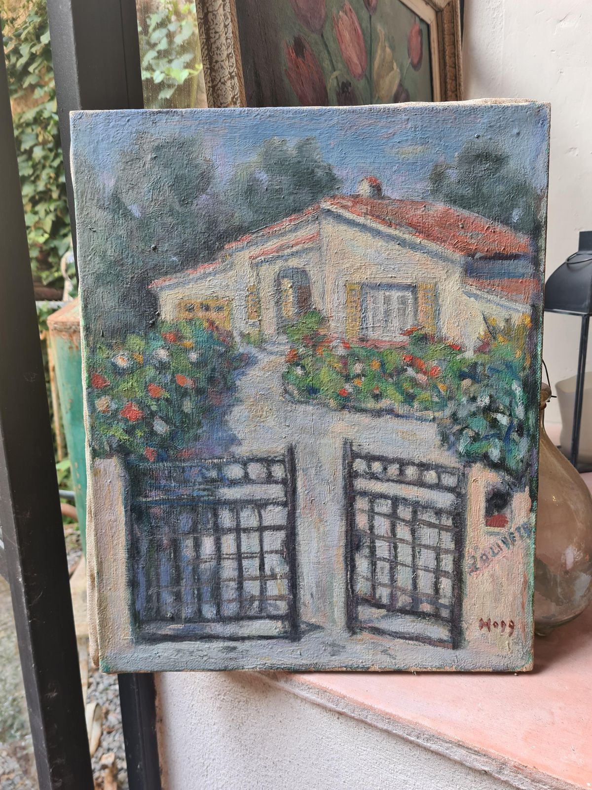 Paul Hercule Hoggimpressionist View Of A Villa In The South Of France, L'olivette, Juan Les Pins photo furniture