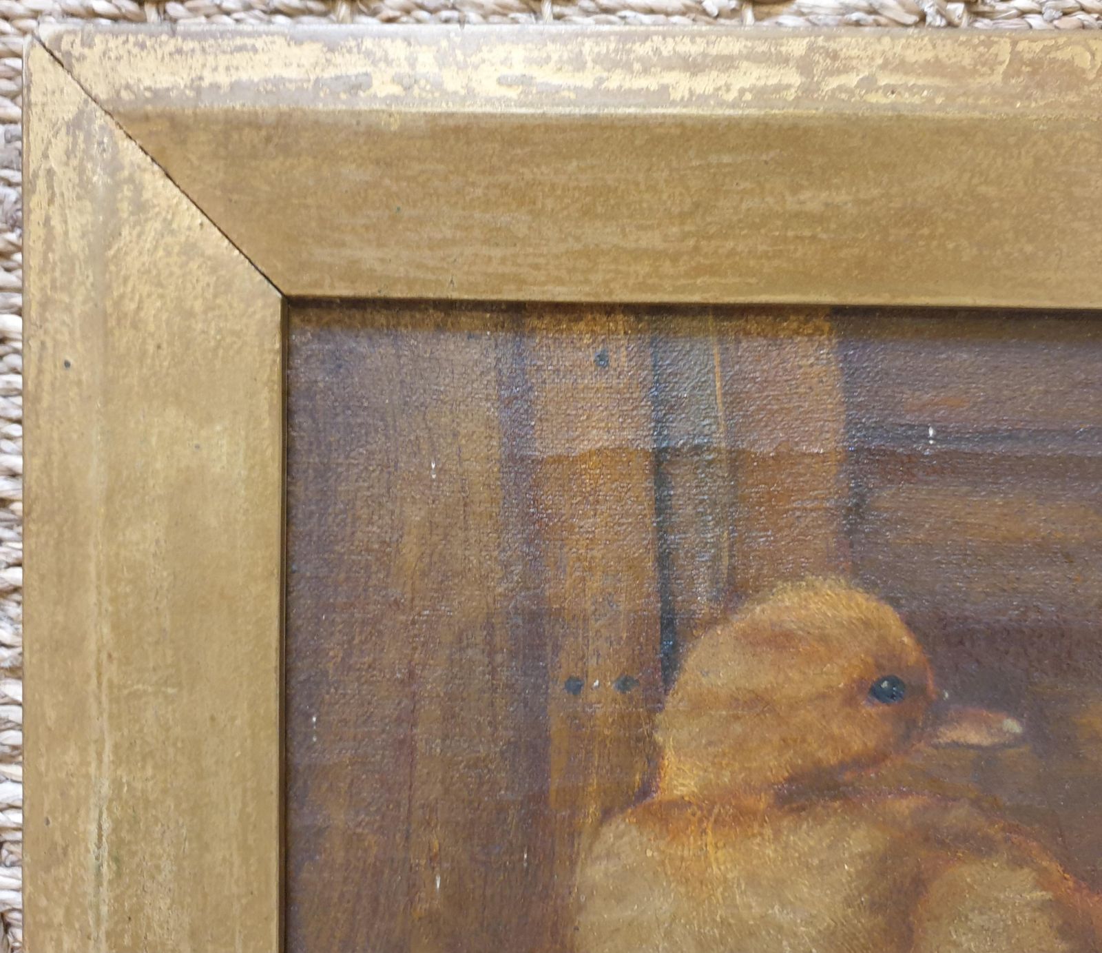photo for sale Unknown'the Ducklings'. Late 19th Century Oil On Canvas.1890s
