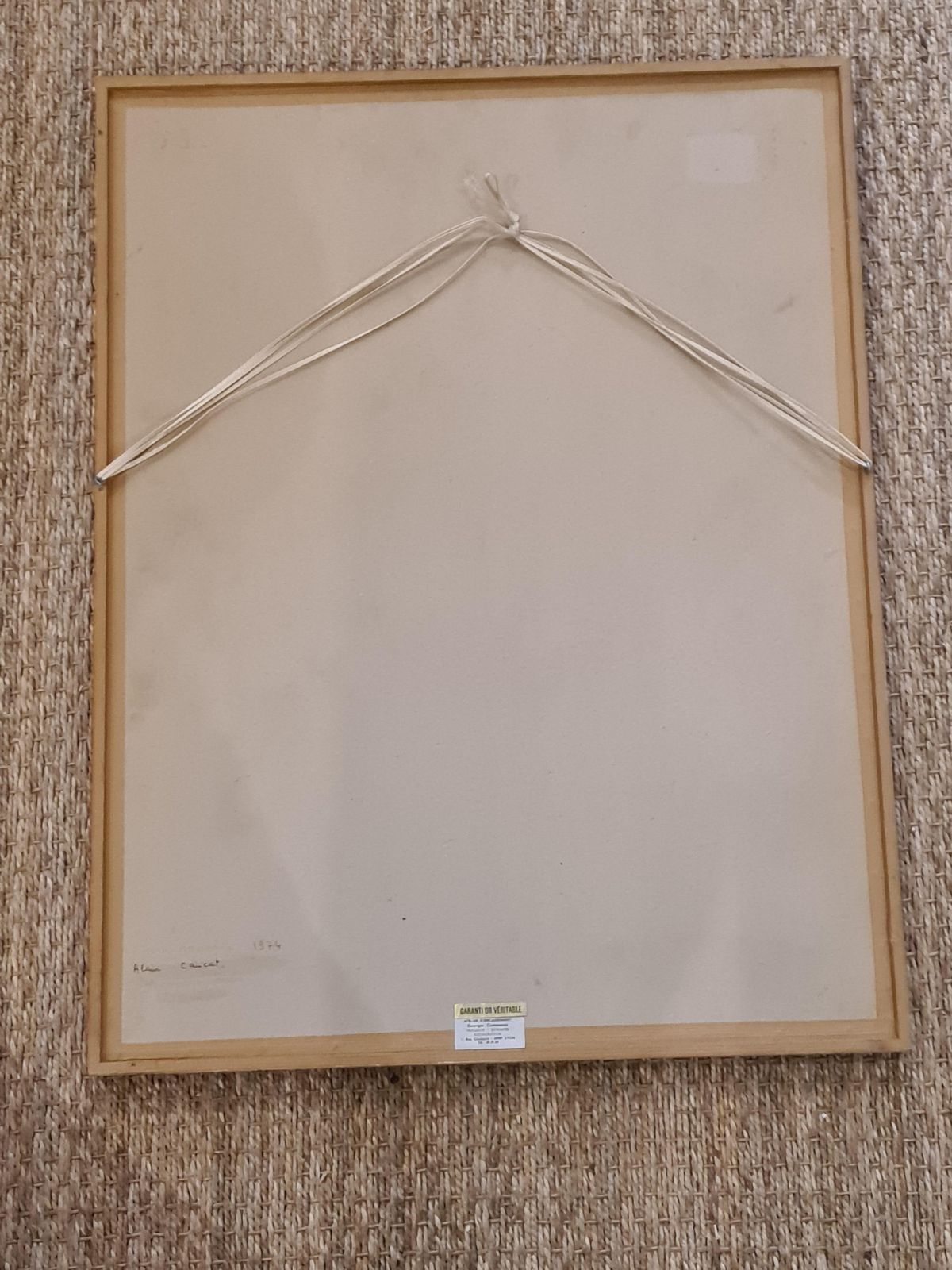 Alain Caucat1970s Expressionist Acrylic. 'Seated Figure'.1974 photo vintage