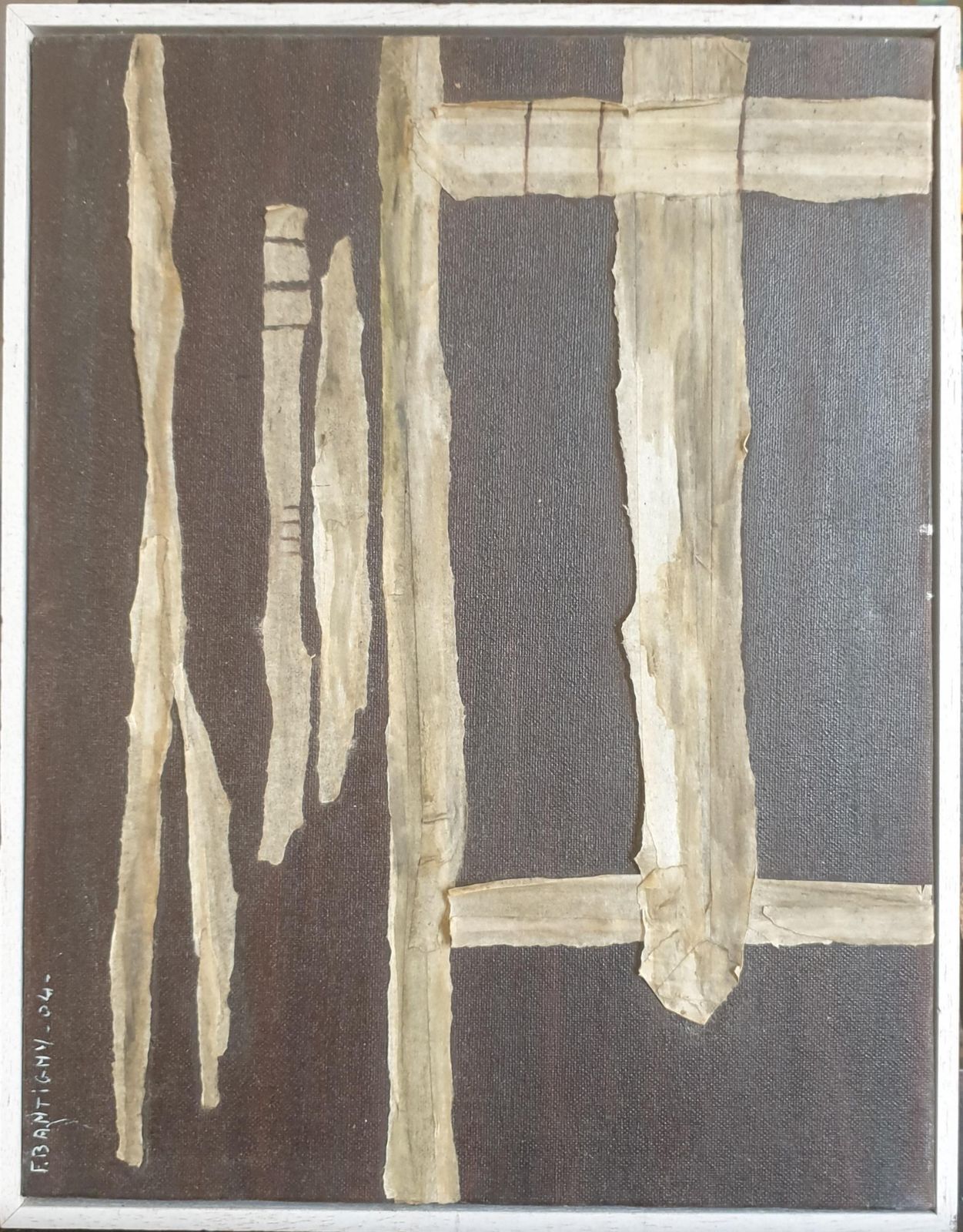 F Bantignycontemporary Mixed Media Abstract On Canvas.2004 photo buy