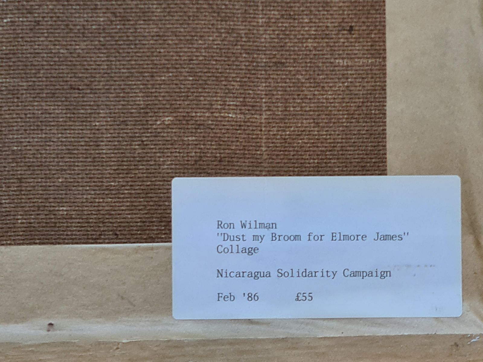 Art Ron Wilman'dust My Broom (For Elmore James)', Mixed Media Dada Collage.1985 photo