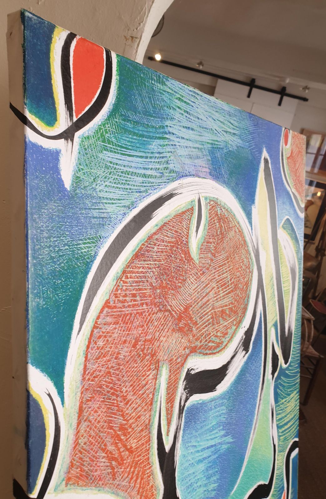 Daniel Kleinabstract Expressionist Mixed Technique Laid On Canvas. 'Univers Uni'.Late 20th Century photo for sale