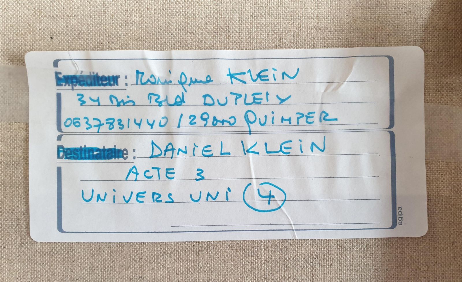 Daniel Kleinabstract Expressionist Mixed Technique Laid On Canvas. 'Univers Uni'.Late 20th Century photo Art