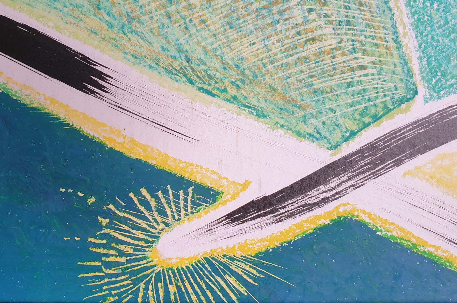Daniel Kleinabstract Expressionist Mixed Technique Laid On Canvas. 'Univers Uni'.Late 20th Century photo buy