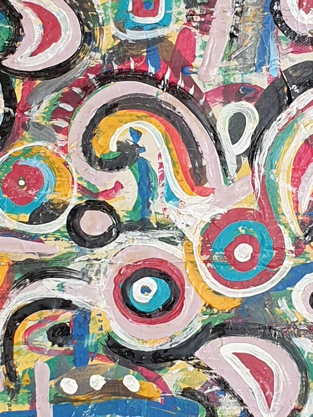 Albino Palamara Contemporary Abstract Expressionist Oil On Canvas. 'Les Origines Du Langage'2024 photo furniture