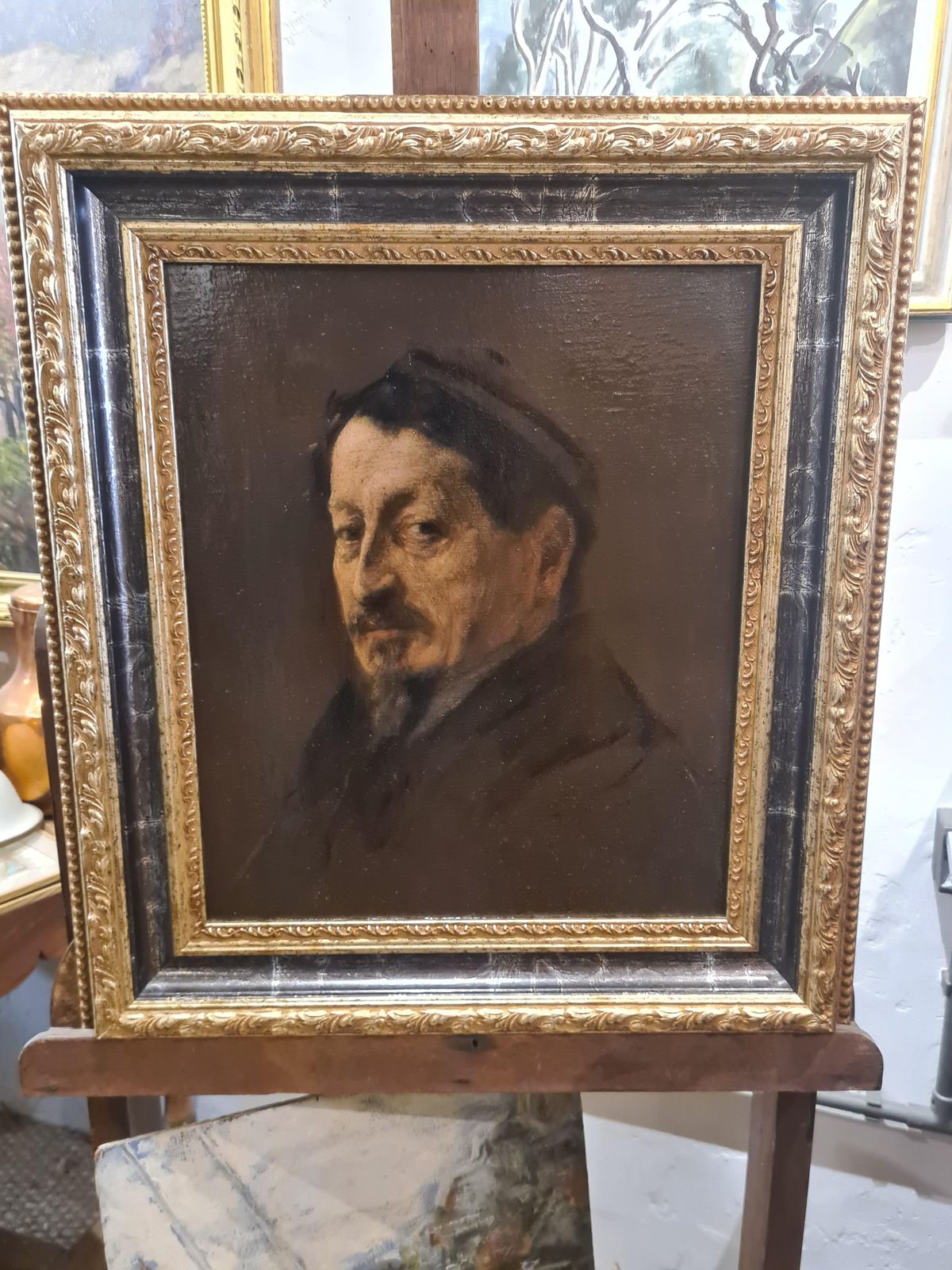 19th Century Oil, Study For A Portrait Of Emile Baron photo for sale