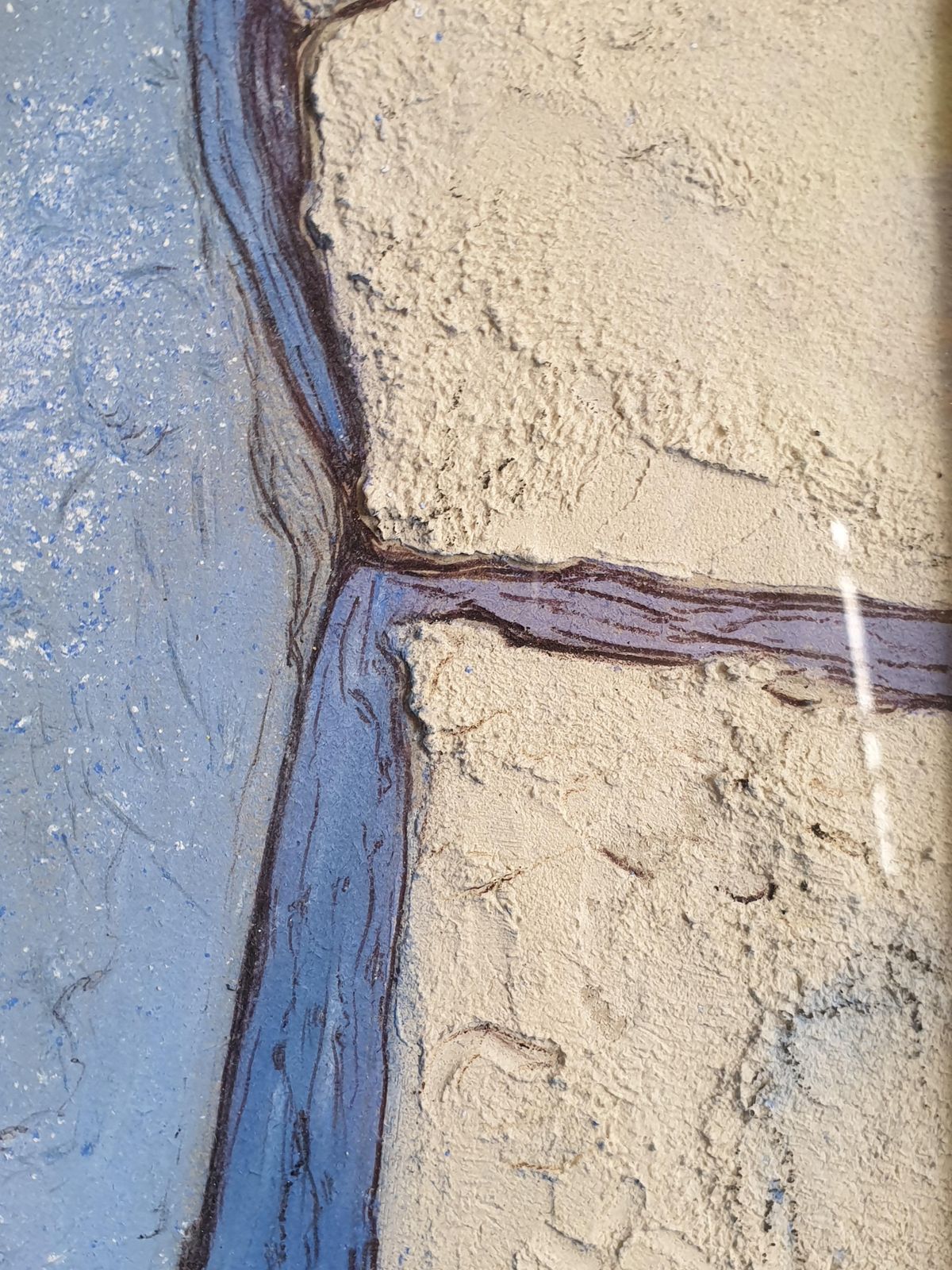 Francis Bessoncontemporary Belgian Mixed Media Abstract In Blue.2018 photo vinterior