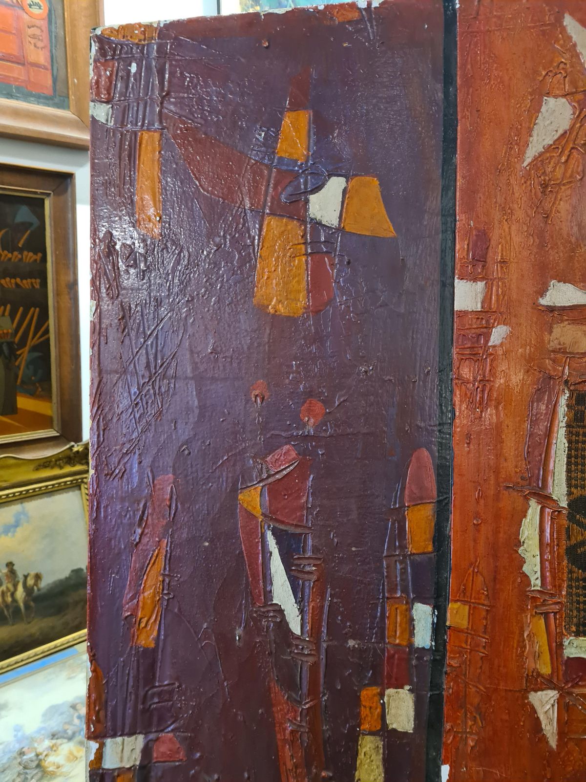 Bara Ndawfour Panel Mixed Media Abstract Montage, African, Senegalese Outsider Art.2007 photo buy
