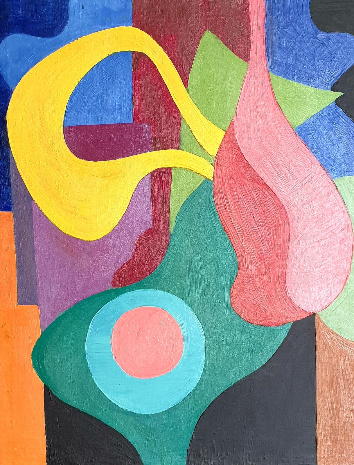 Yuri Vassilievich Titovlate 20th Century Abstract Oil On Canvas " Flowers ". 1975 photo furniture