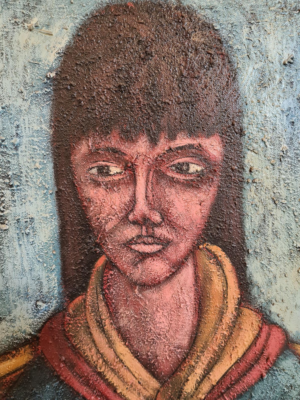 Battionniwoman Seated In A Klismos Chair. Italian School, Transavantgarde Oil On Canvas.1960s photo for sale