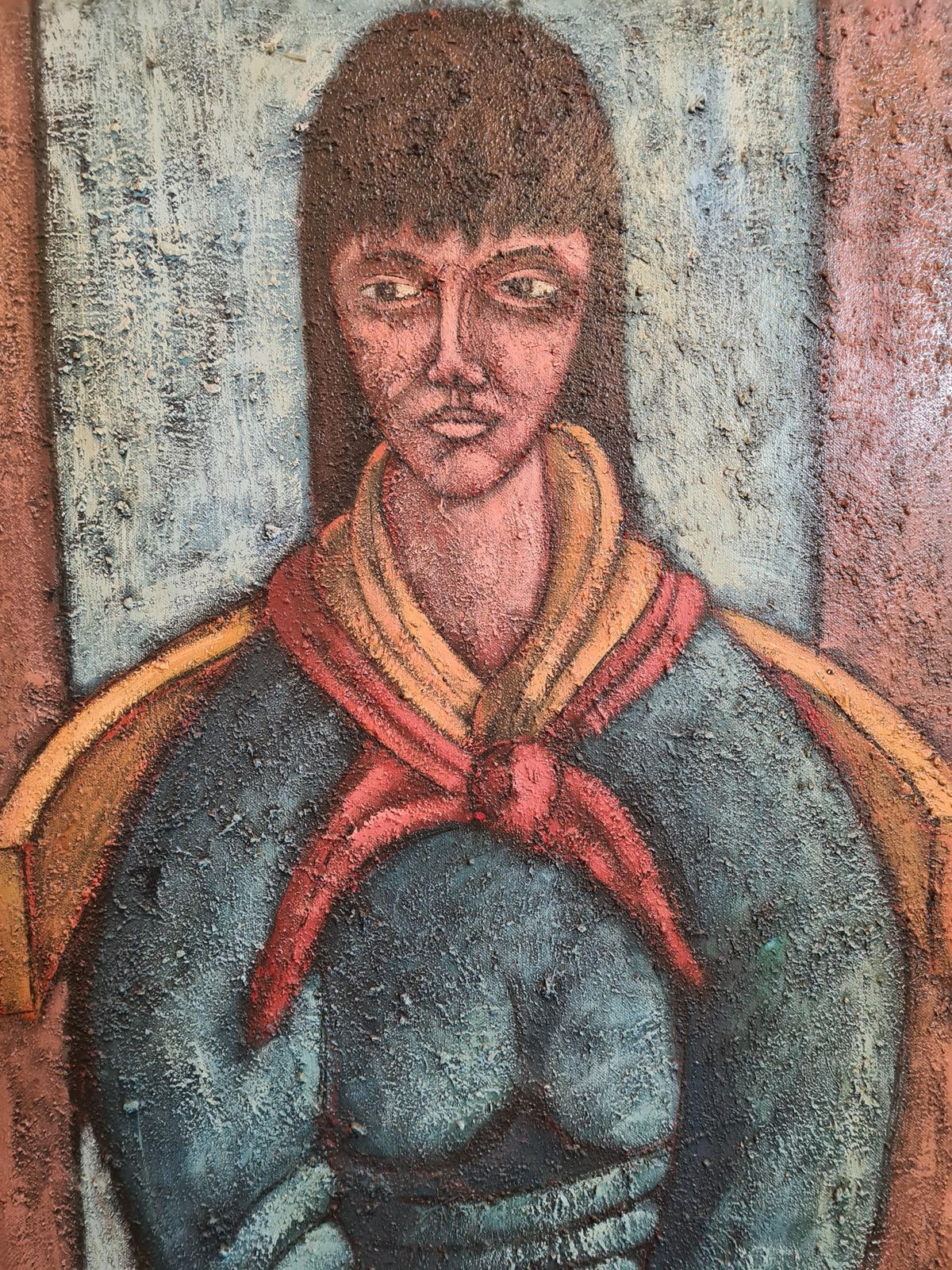 Battionniwoman Seated In A Klismos Chair. Italian School, Transavantgarde Oil On Canvas.1960s photo buy