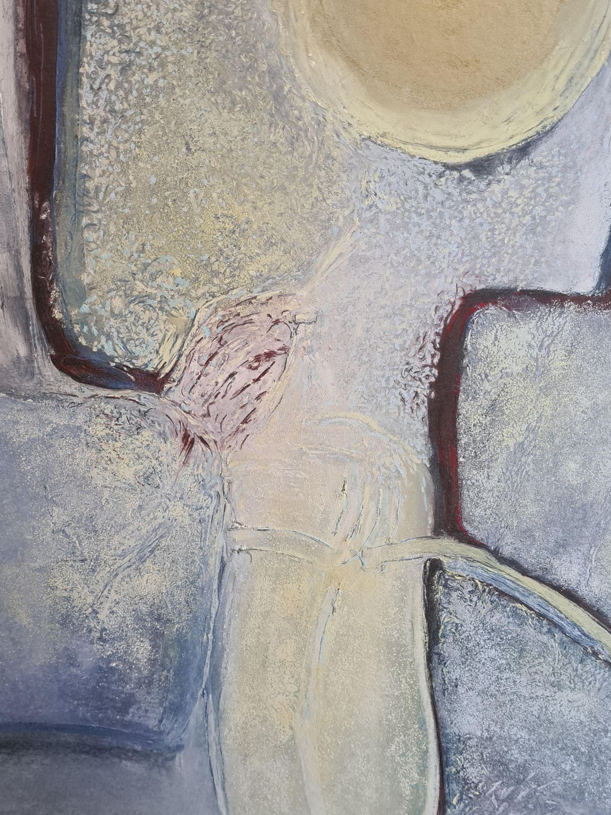 Francis Bessonsunshine, The Golden Orb, Large Contemporary Pastel And Mixed Media On Paper.2000 photo 1871.0