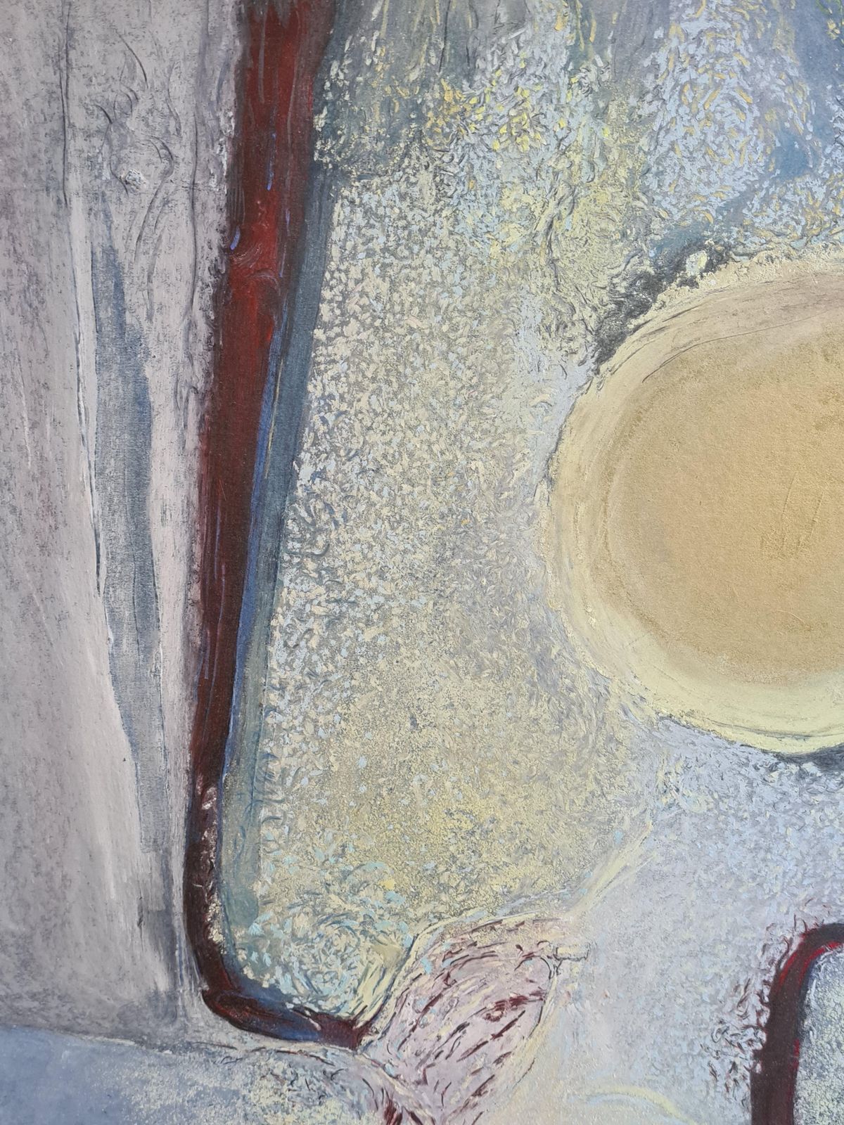 Francis Bessonsunshine, The Golden Orb, Large Contemporary Pastel And Mixed Media On Paper.2000 photo vinterior