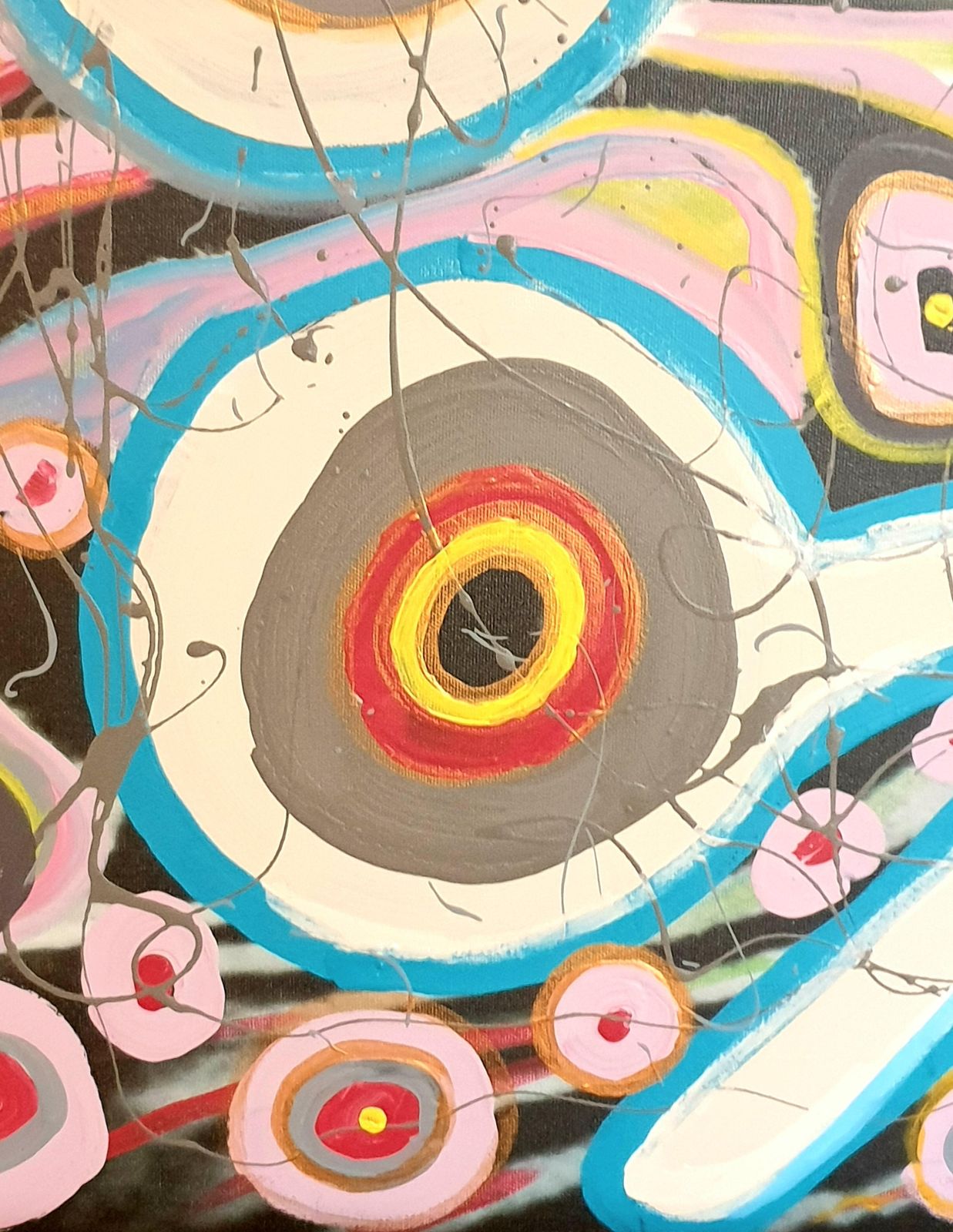 photo furniture Albino Palamaraitalian Abstract Expressionist Acrylic On Canvas. 'Agrandissement Cellulaire'.2024